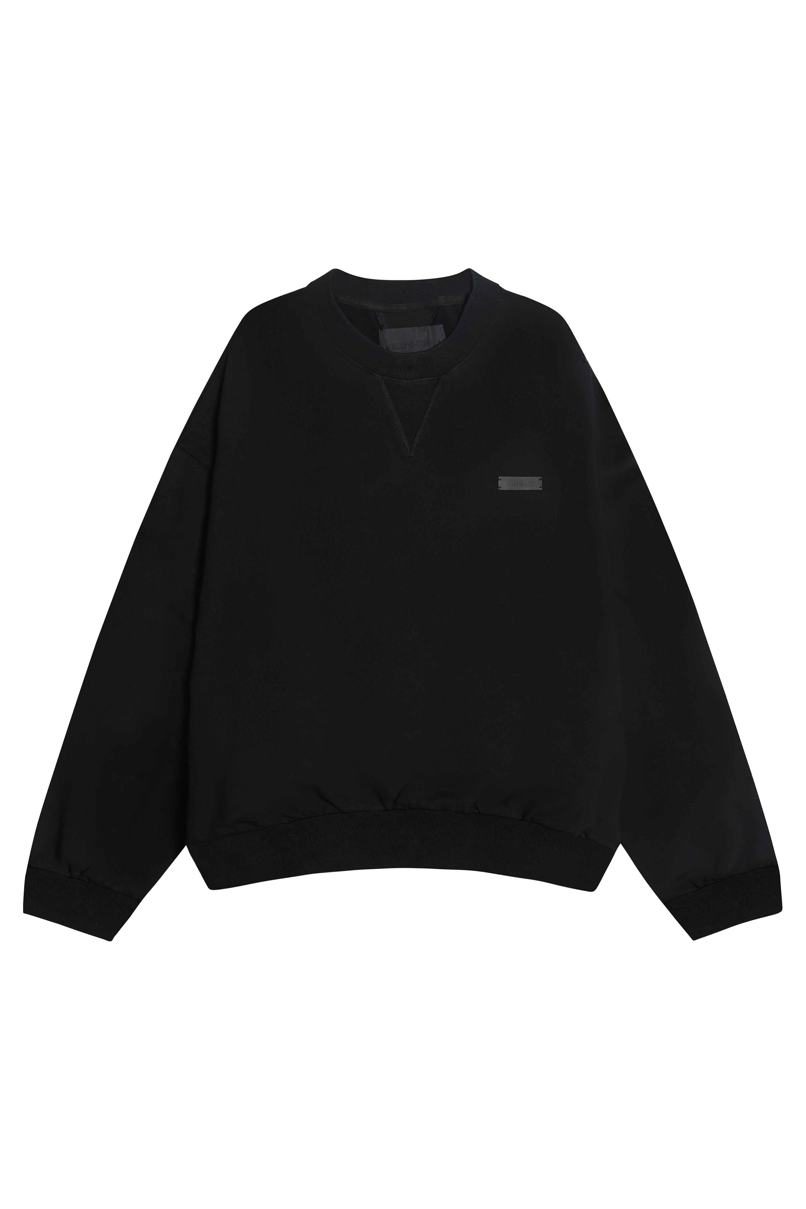 سويتشيرت فري مايندز باللون الأسود المعالج