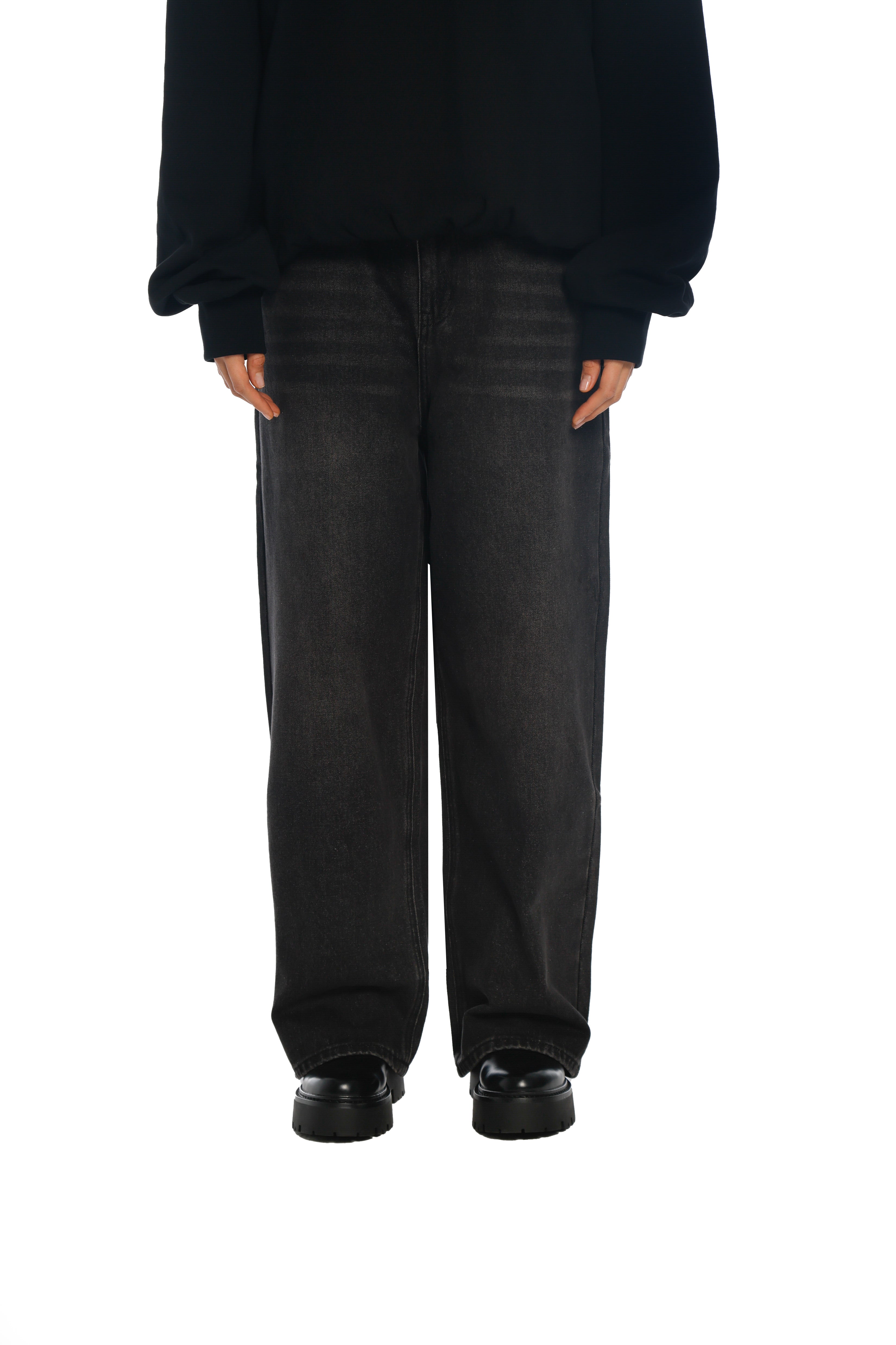 فري مايندز جينز دنيم باللون الأسود المغسول