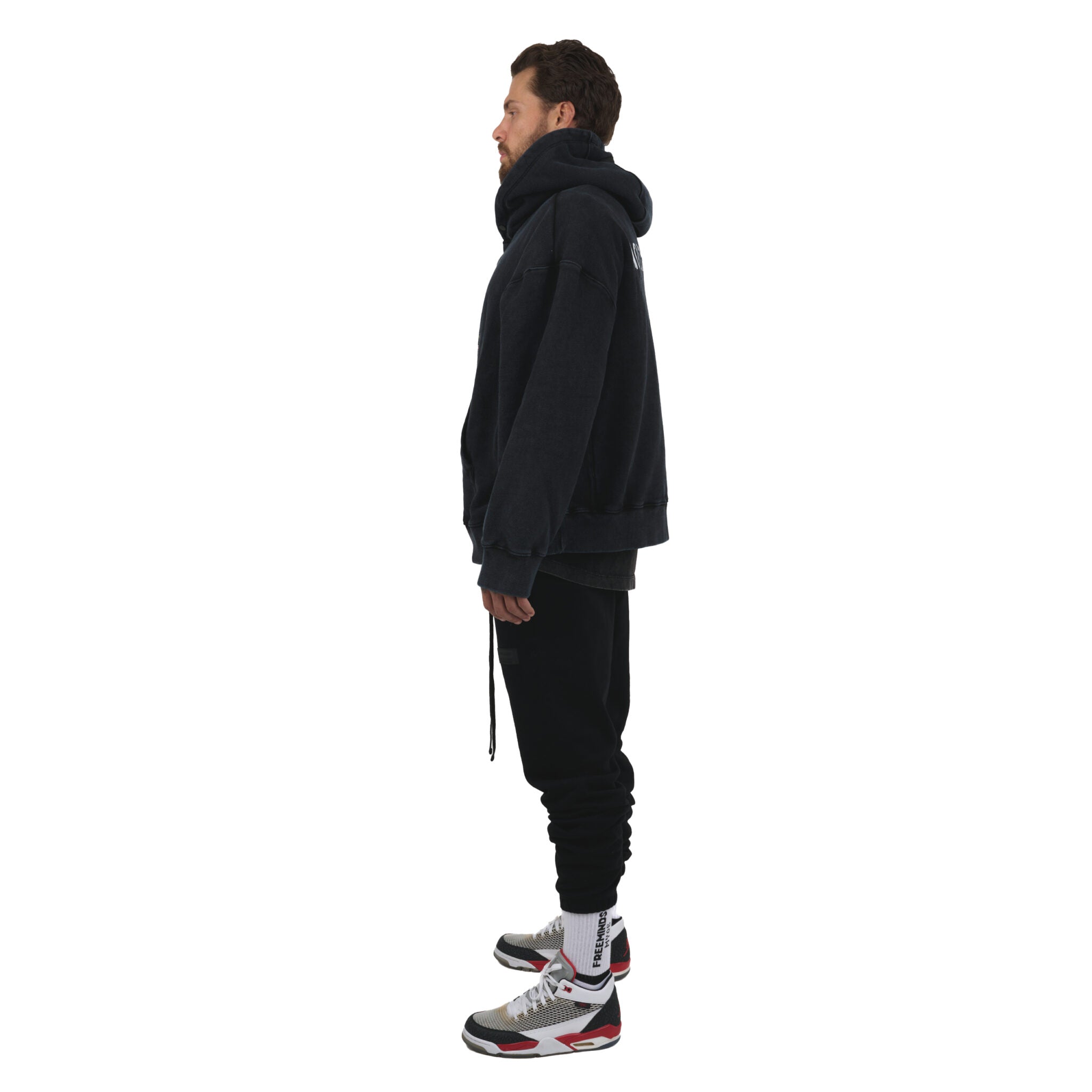 HANDMADE PAINTED NOSY MONKEY OVERSIZED HOODIE
