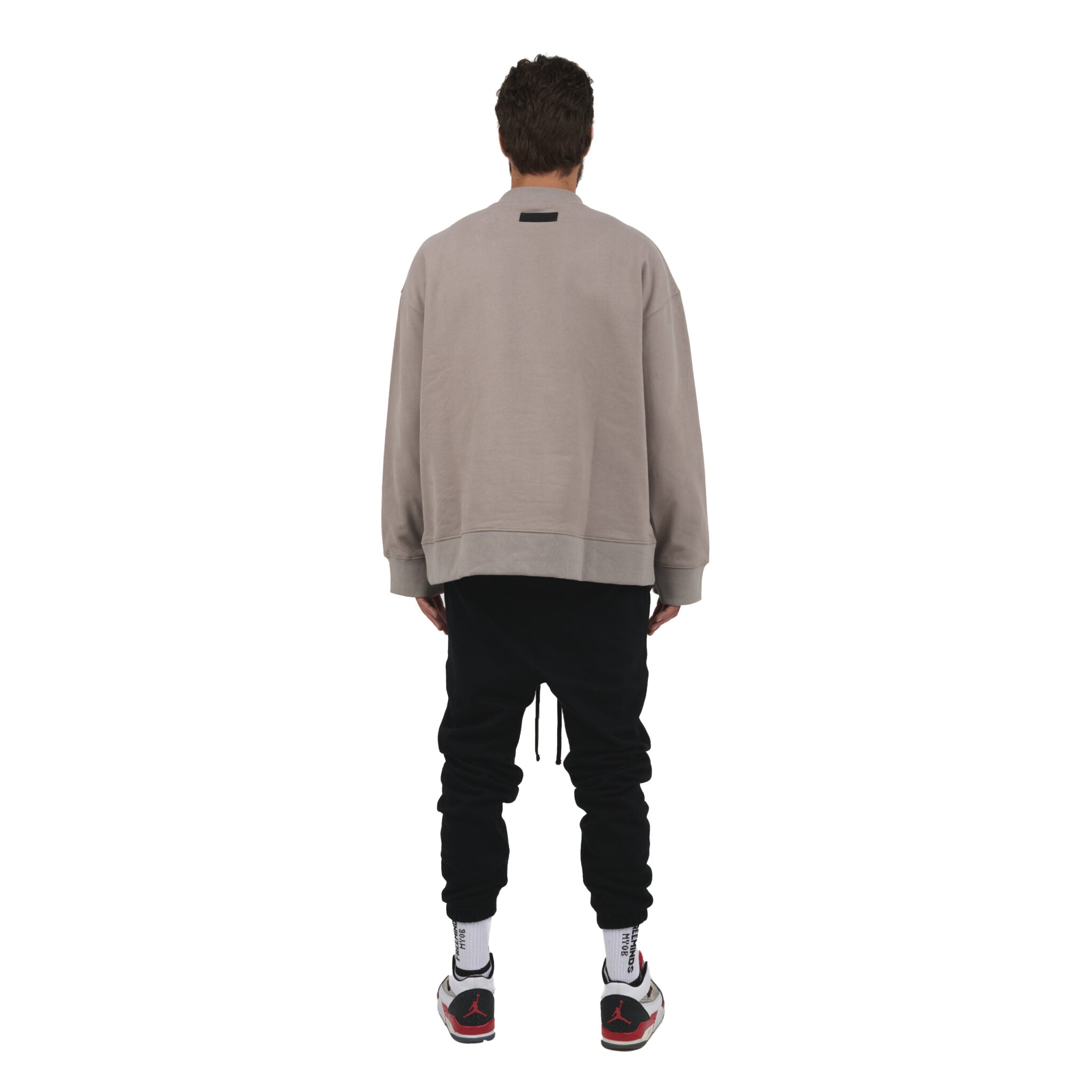 LIGHT GRAY FLEECE CREWNECK SWEATSHIRT