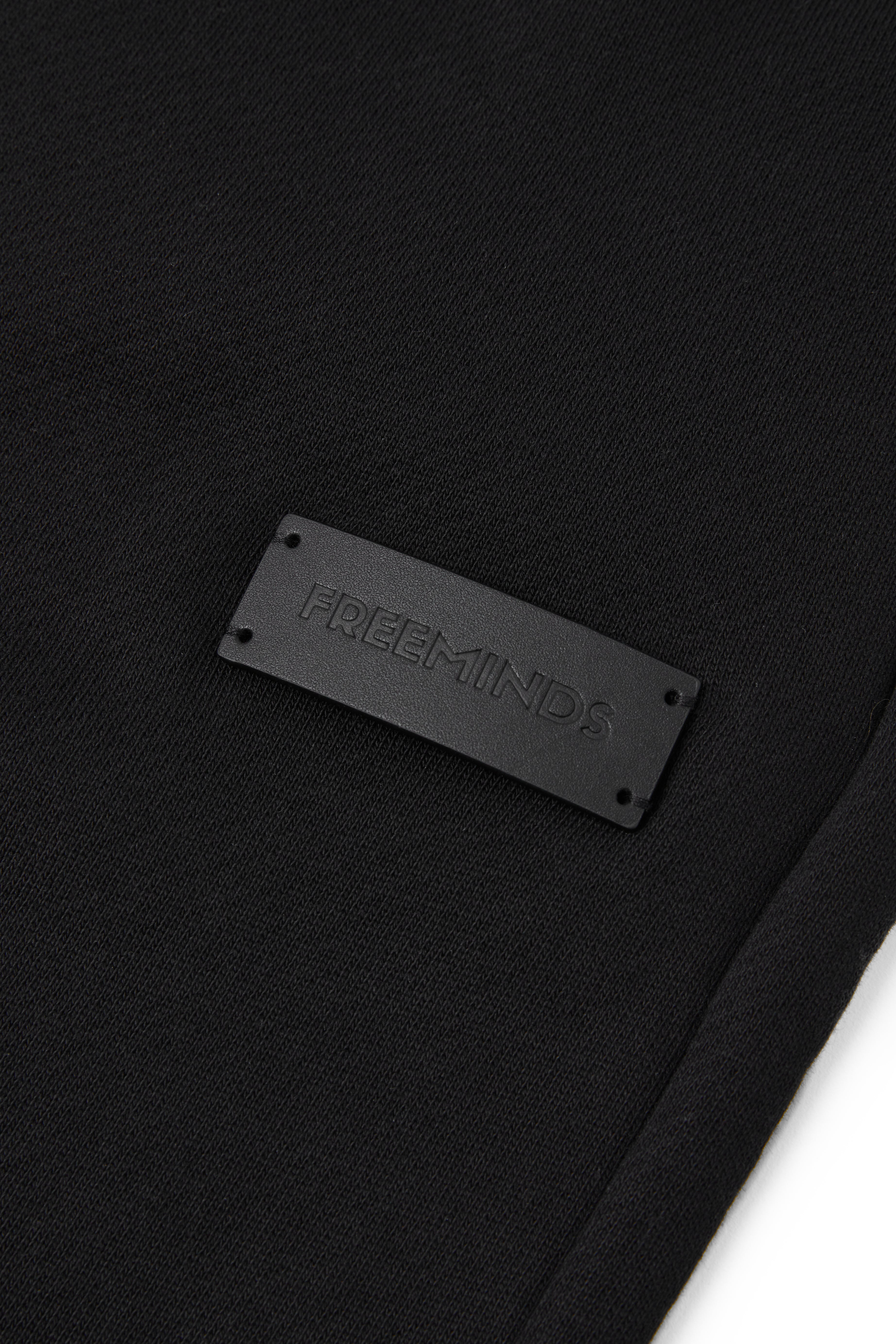 FREEMINDS FRENCH TERRY BLACK SWEATPANTS