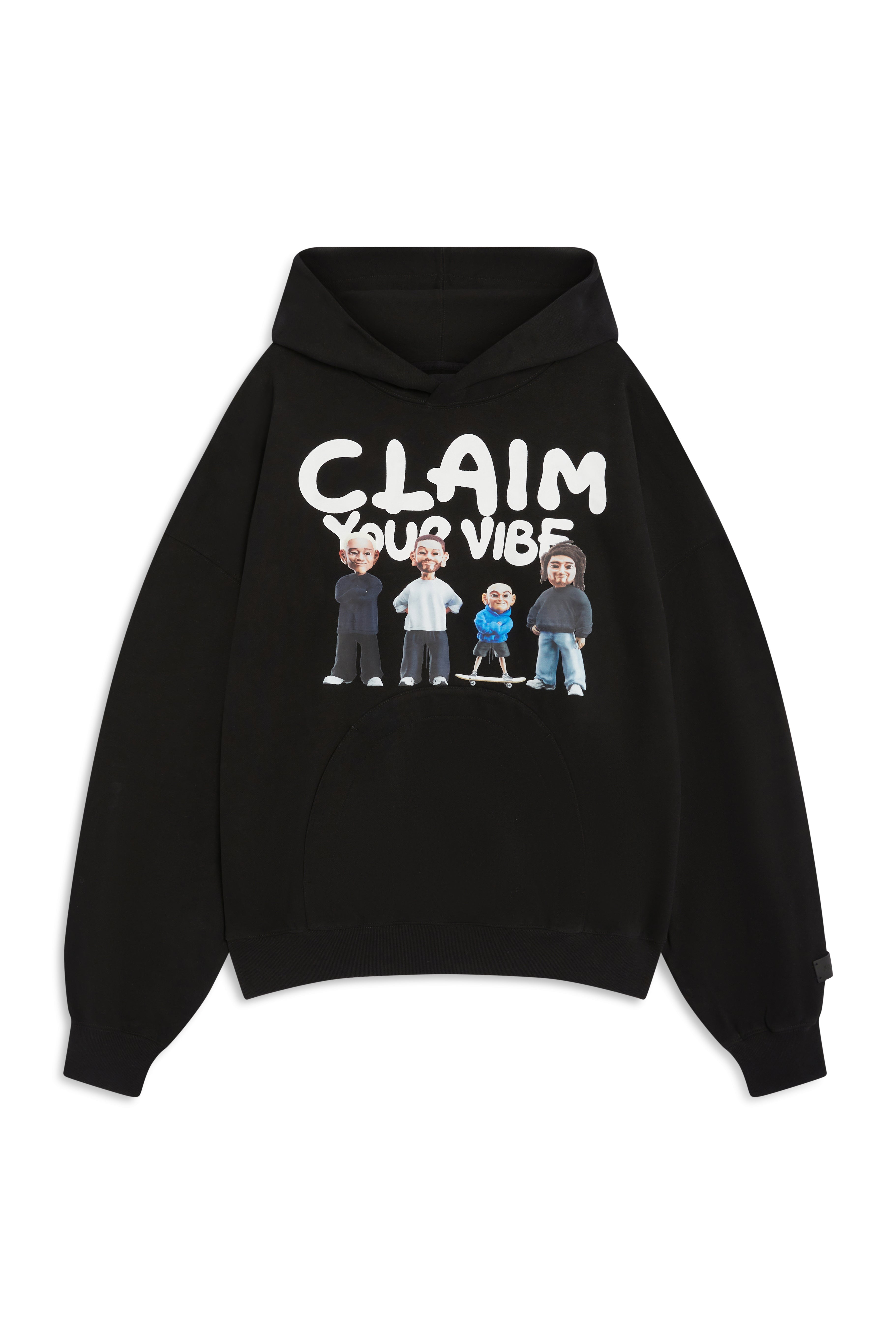هودي أسود صوفي من FREEMINDS CLAIM YOUR VIBE
