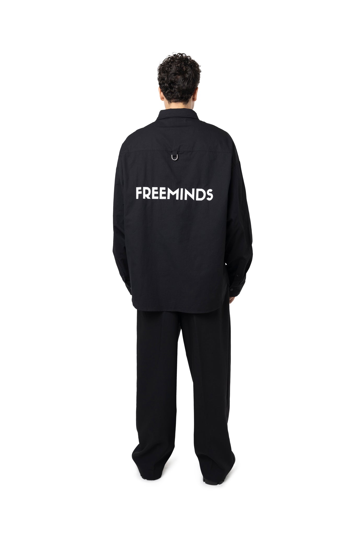 FREEMINDS WIDE LEG BLACK TROUSER
