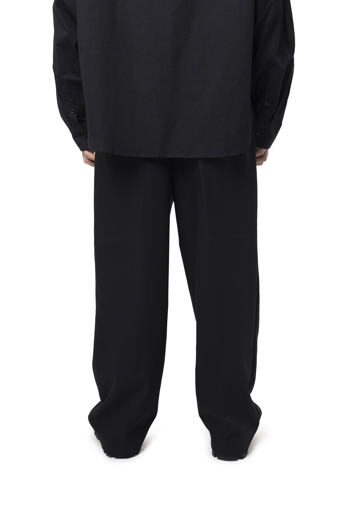 FREEMINDS WIDE LEG BLACK TROUSER