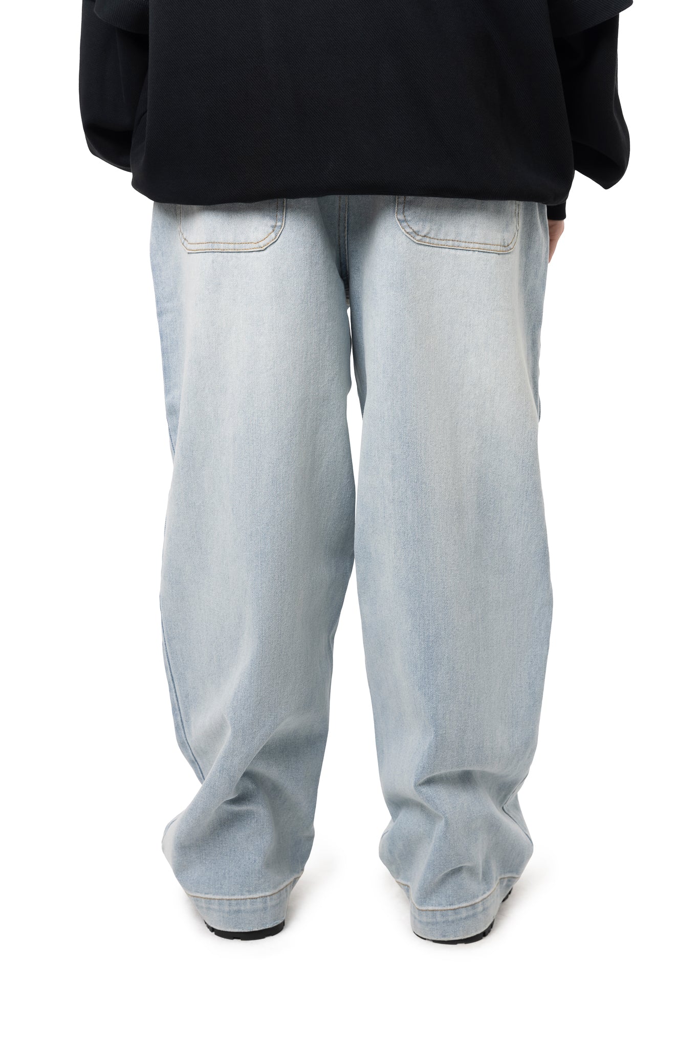 FREEMINDS WIDE LEG BLUE DENIM JEANS