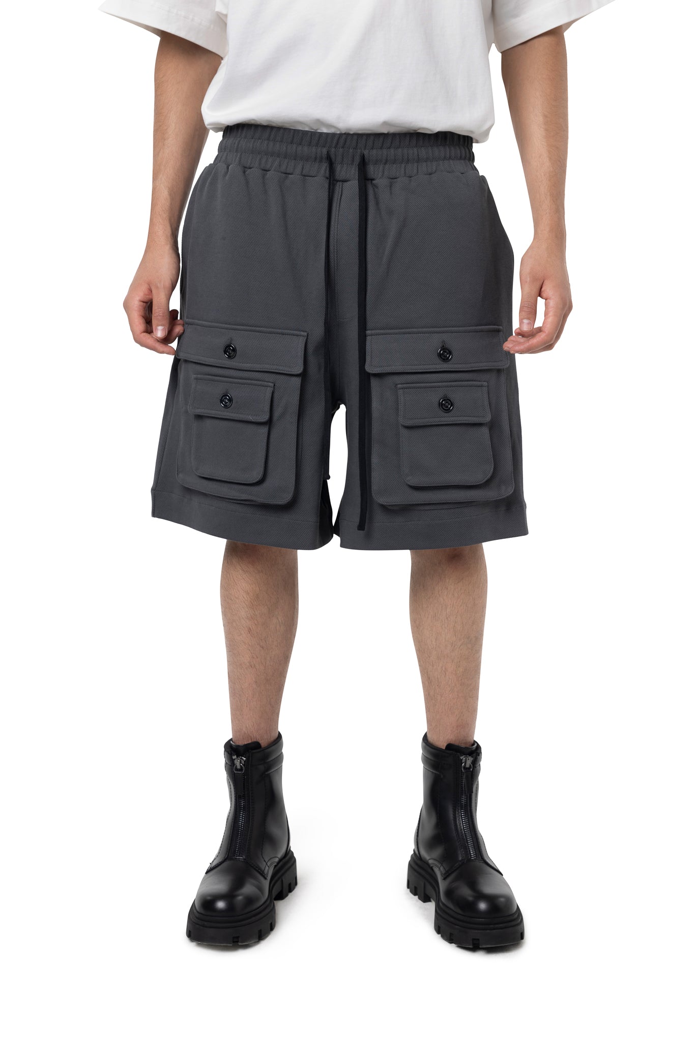 FRENCH TERRY CARGO DARK GRAY SHORT