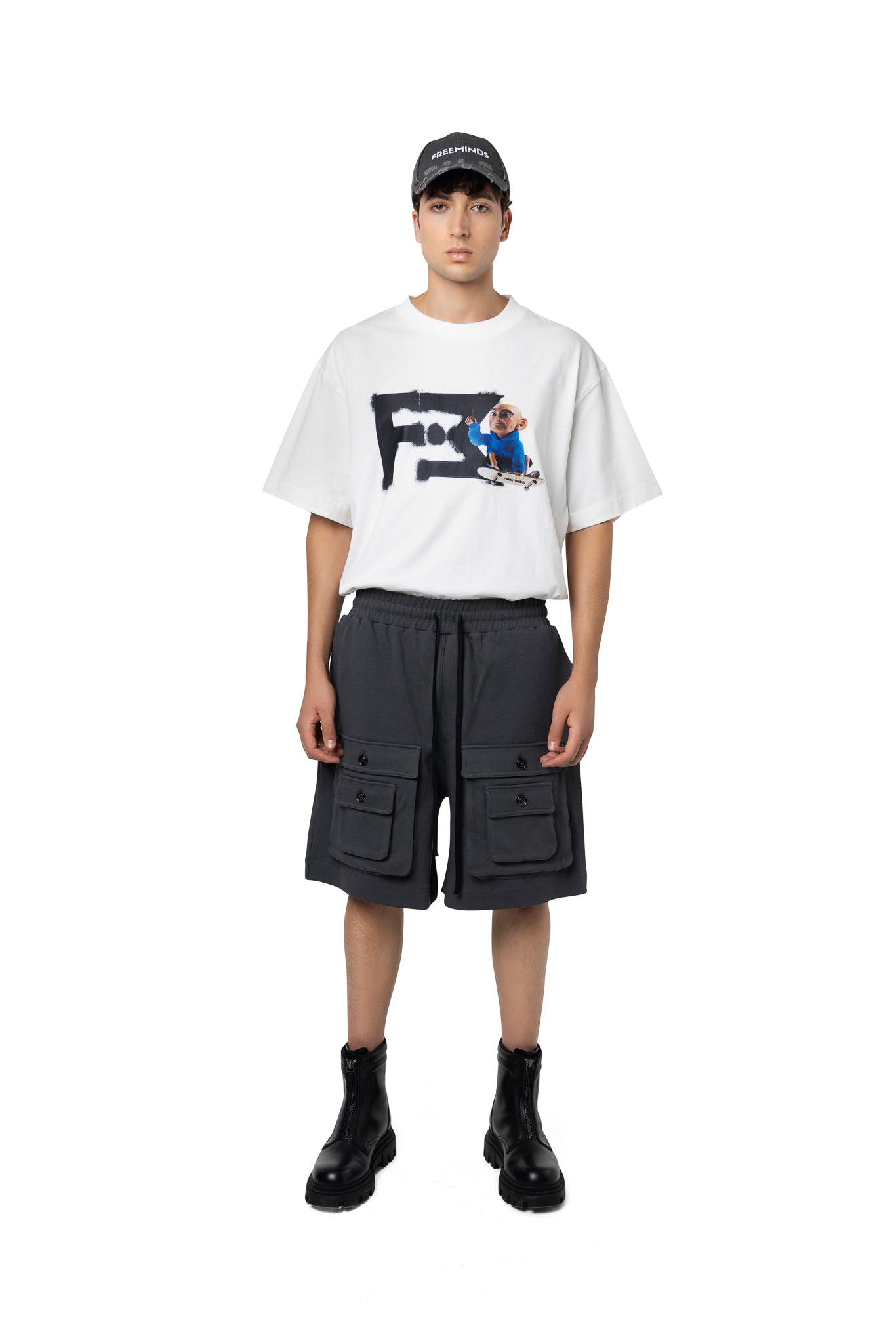 FRENCH TERRY CARGO DARK GRAY SHORT