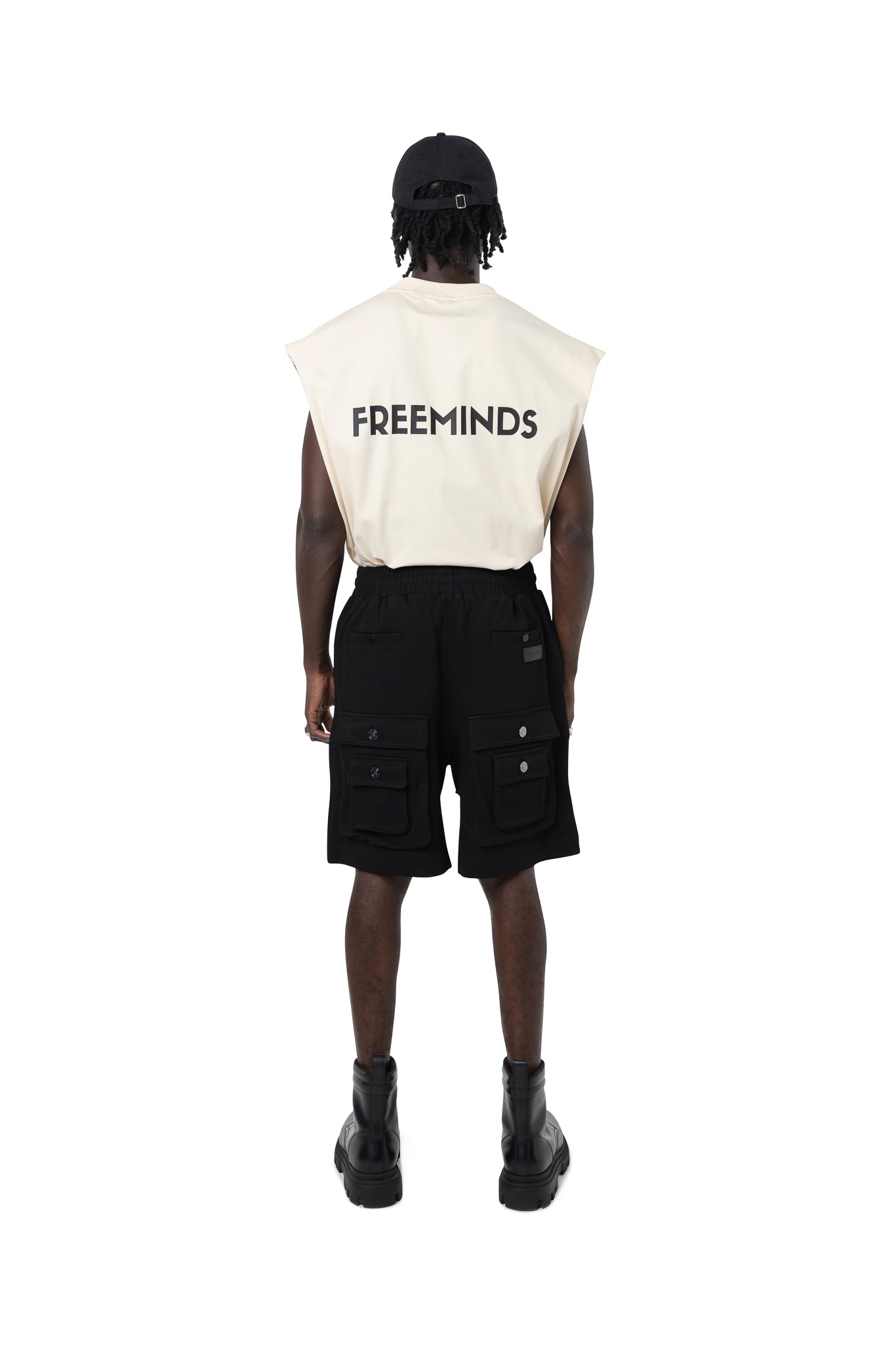 FRENCH TERRY CARGO BLACK SHORT