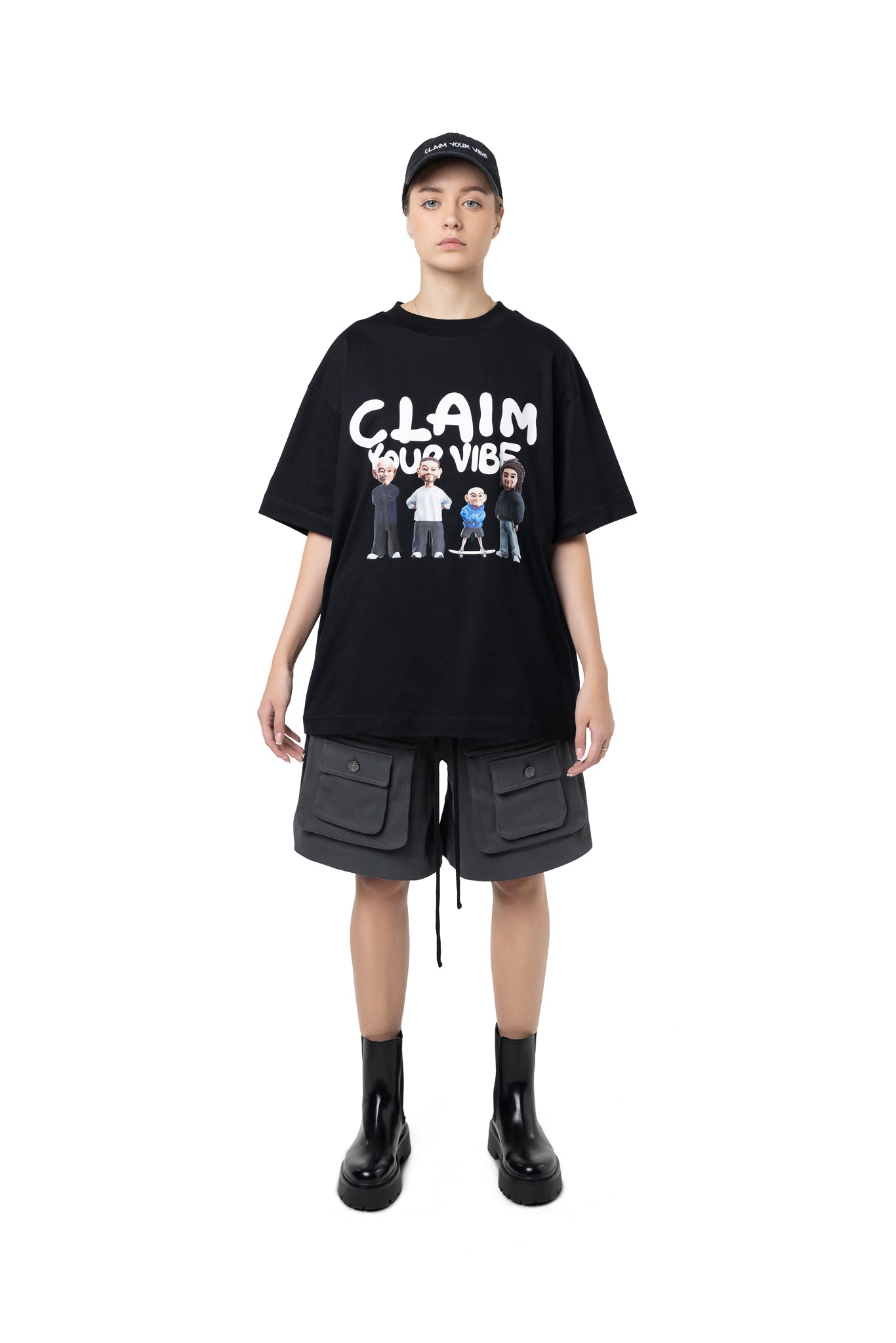 CLAIM YOUR VIBE BLACK T-SHIRT