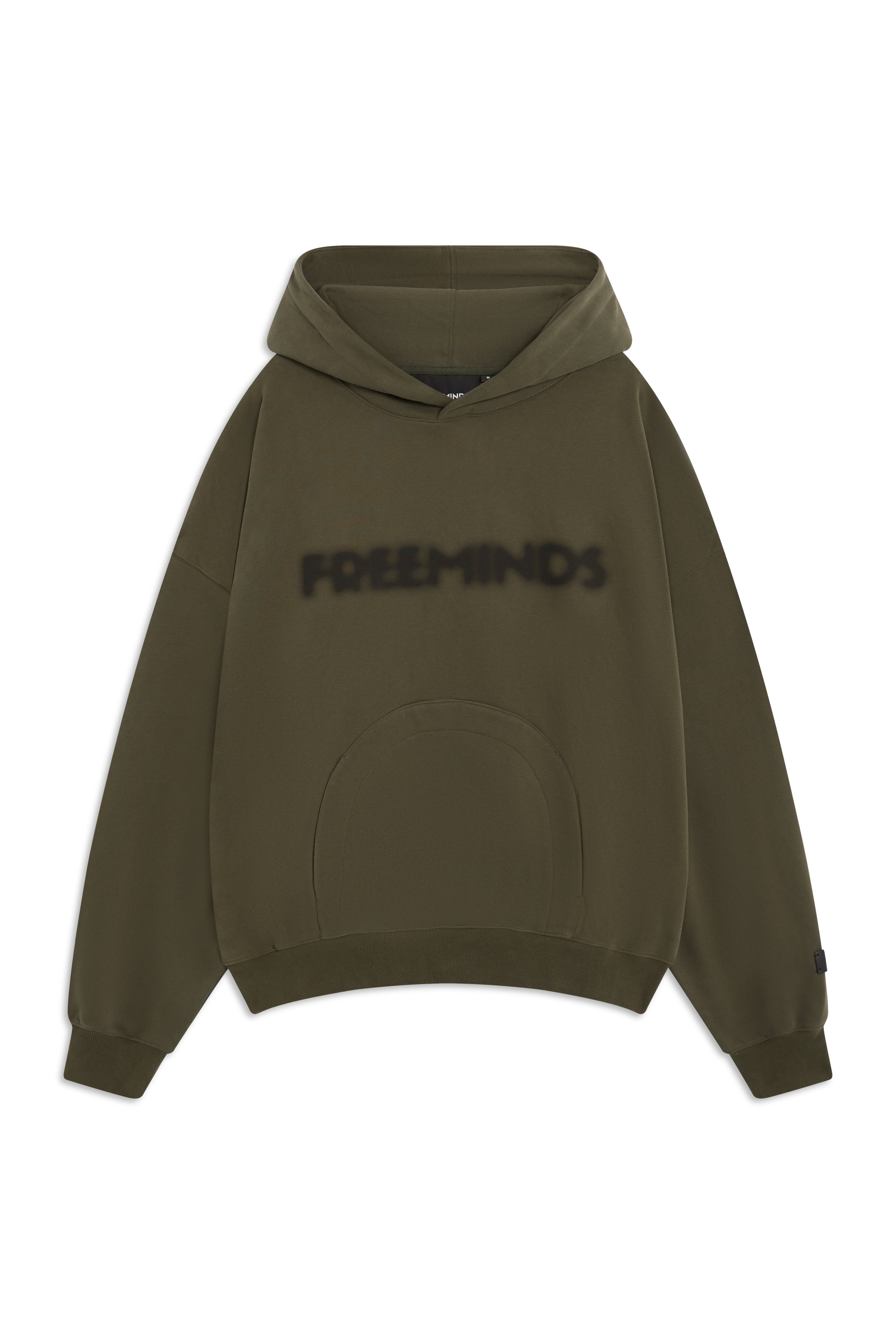 FREEMINDS FLEECE GREEN NAVY HOODIE
