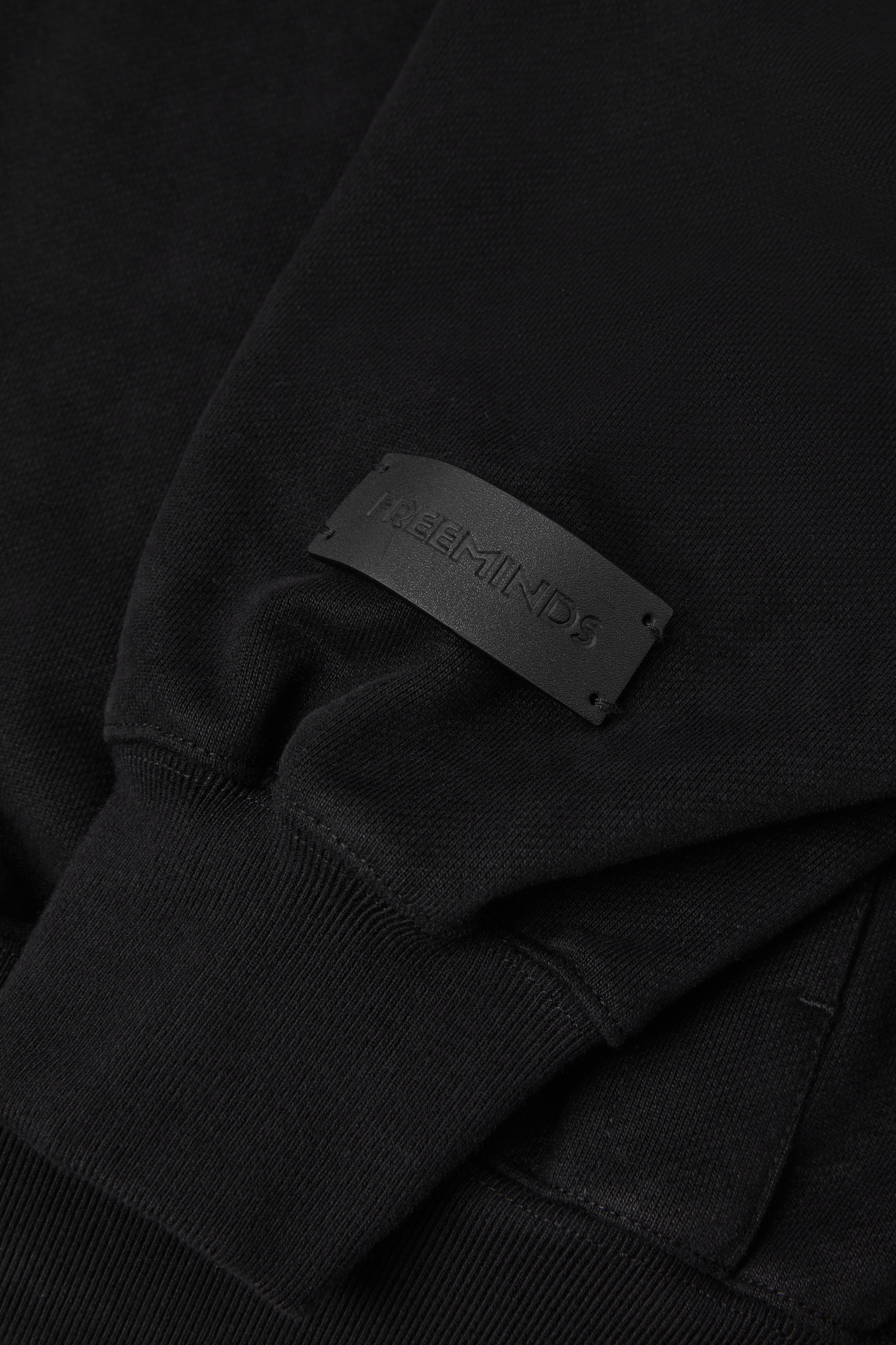 FREEMINDS CLAIM YOUR VIBE FLEECE BLACK HOODIE