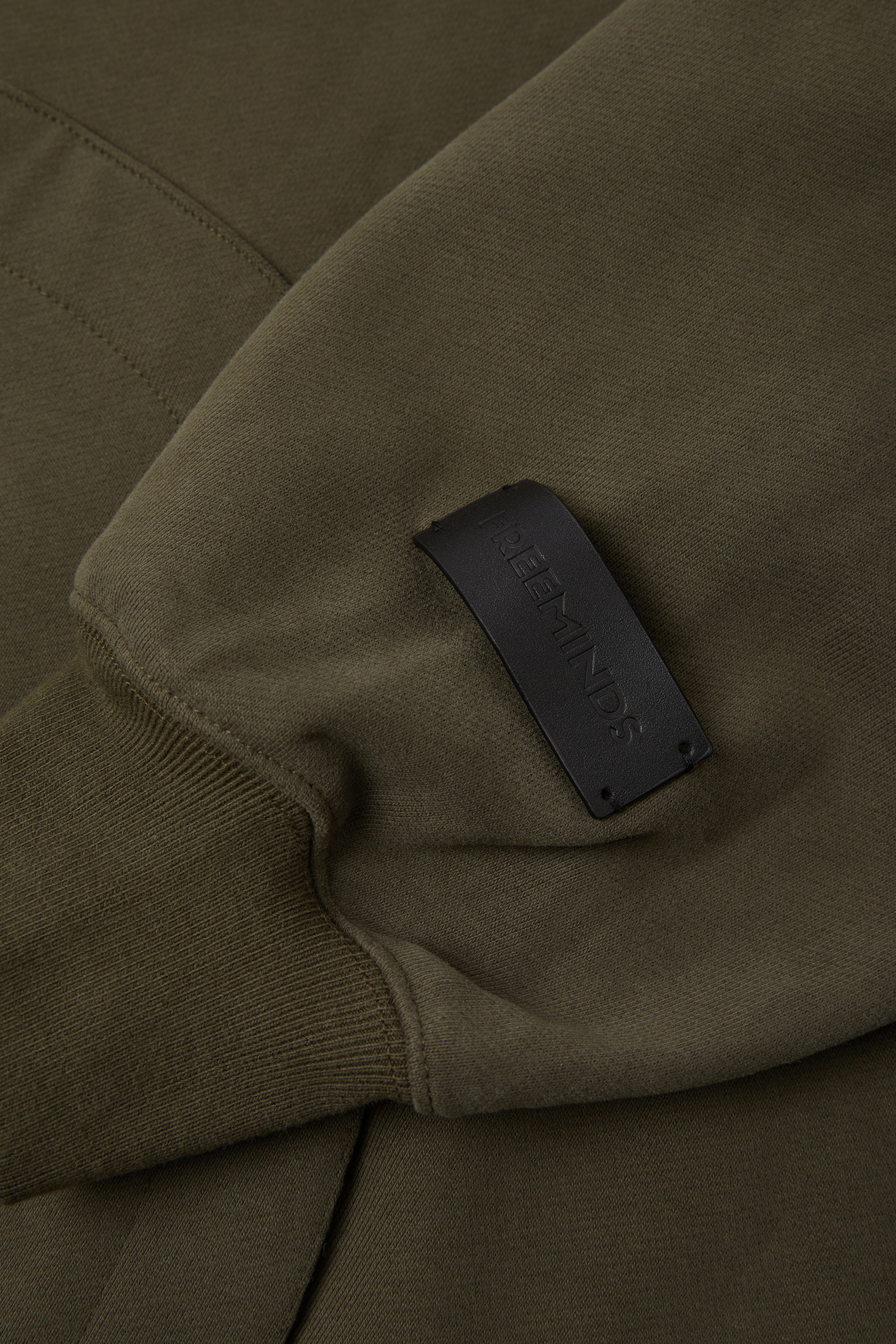 FREEMINDS FLEECE GREEN NAVY HOODIE