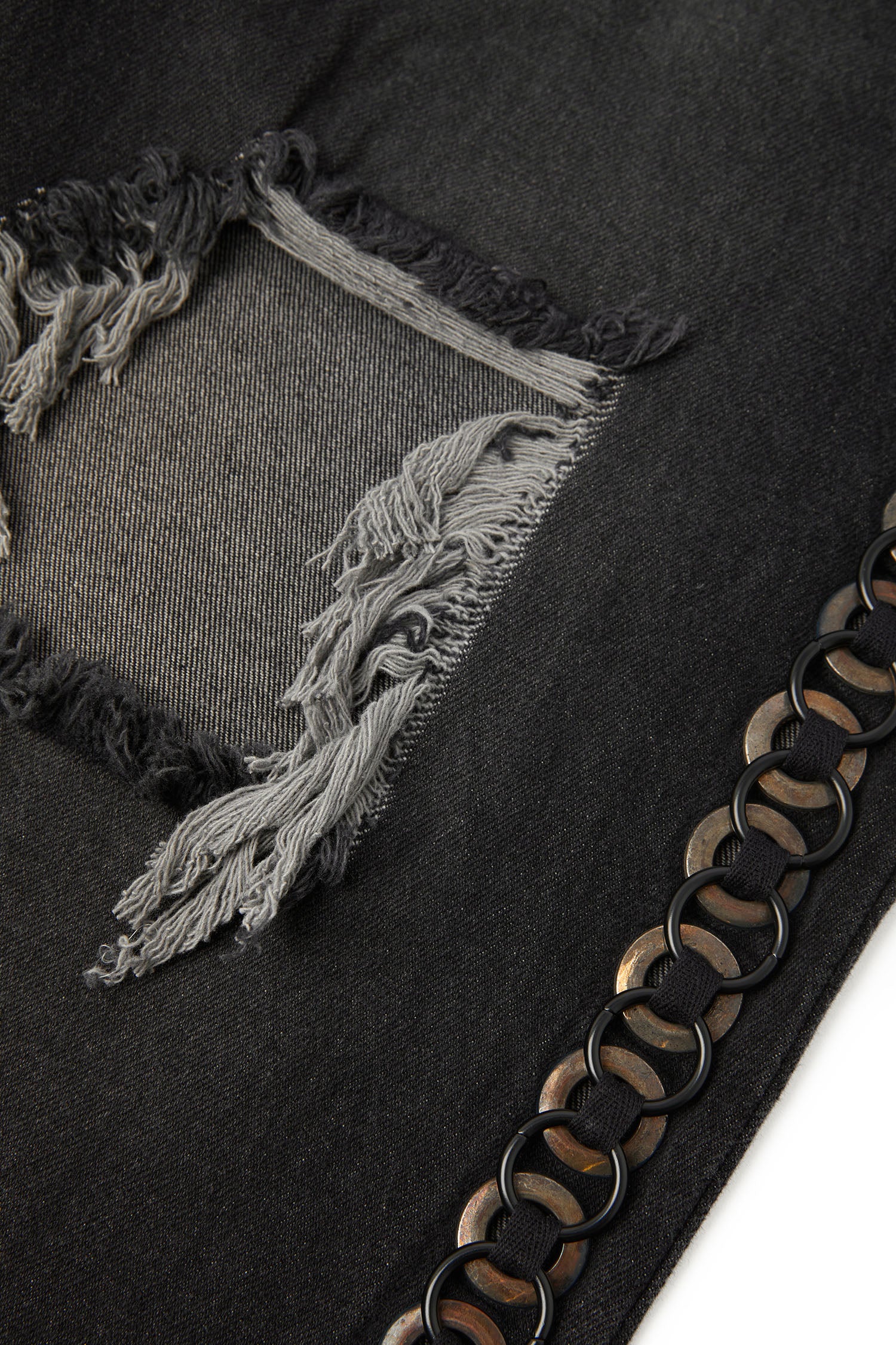 FREEMINDS WIDE LEG BLACK DENIM JEANS