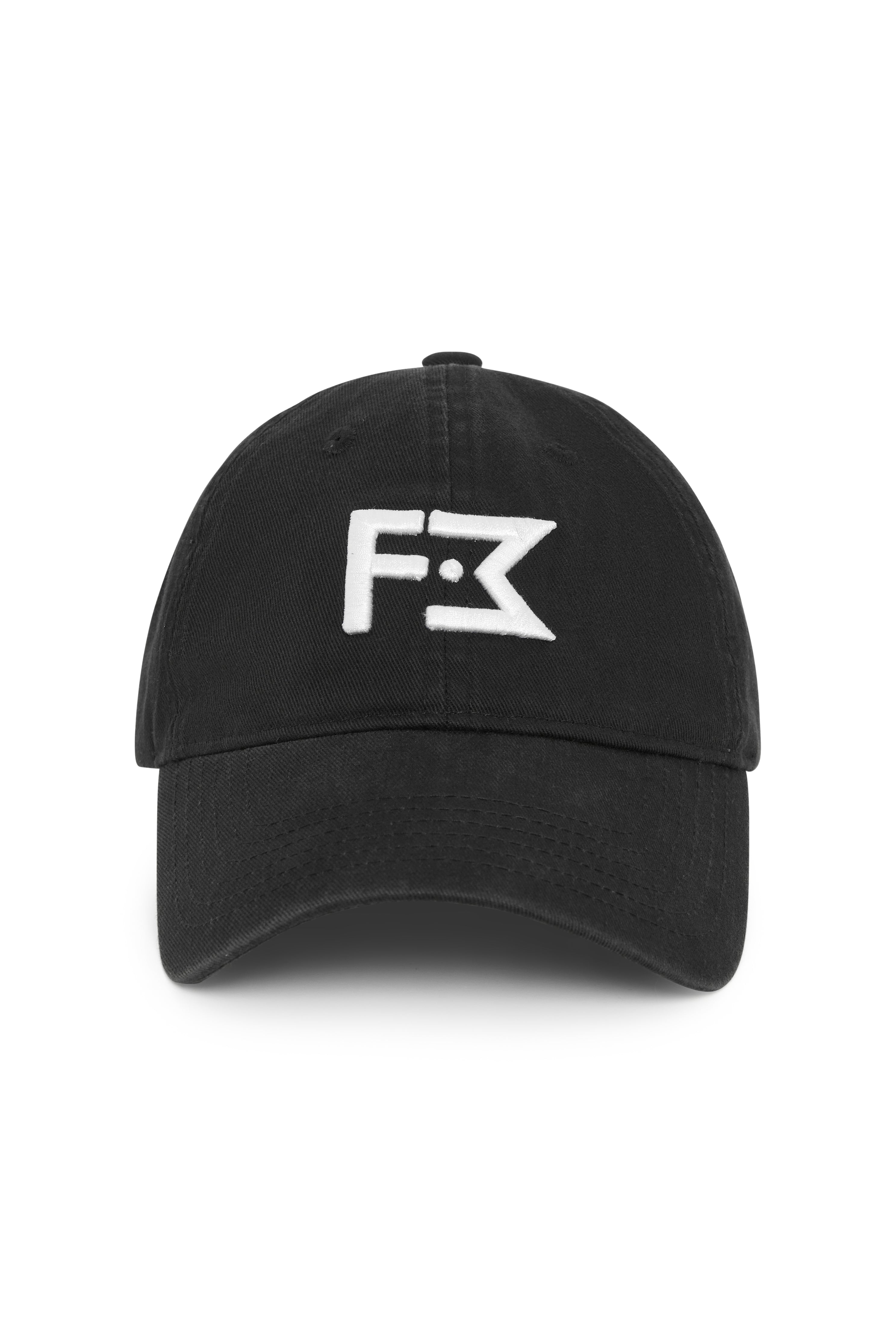 FREEMINDS WASHED BLACK ICON LOGO CAP