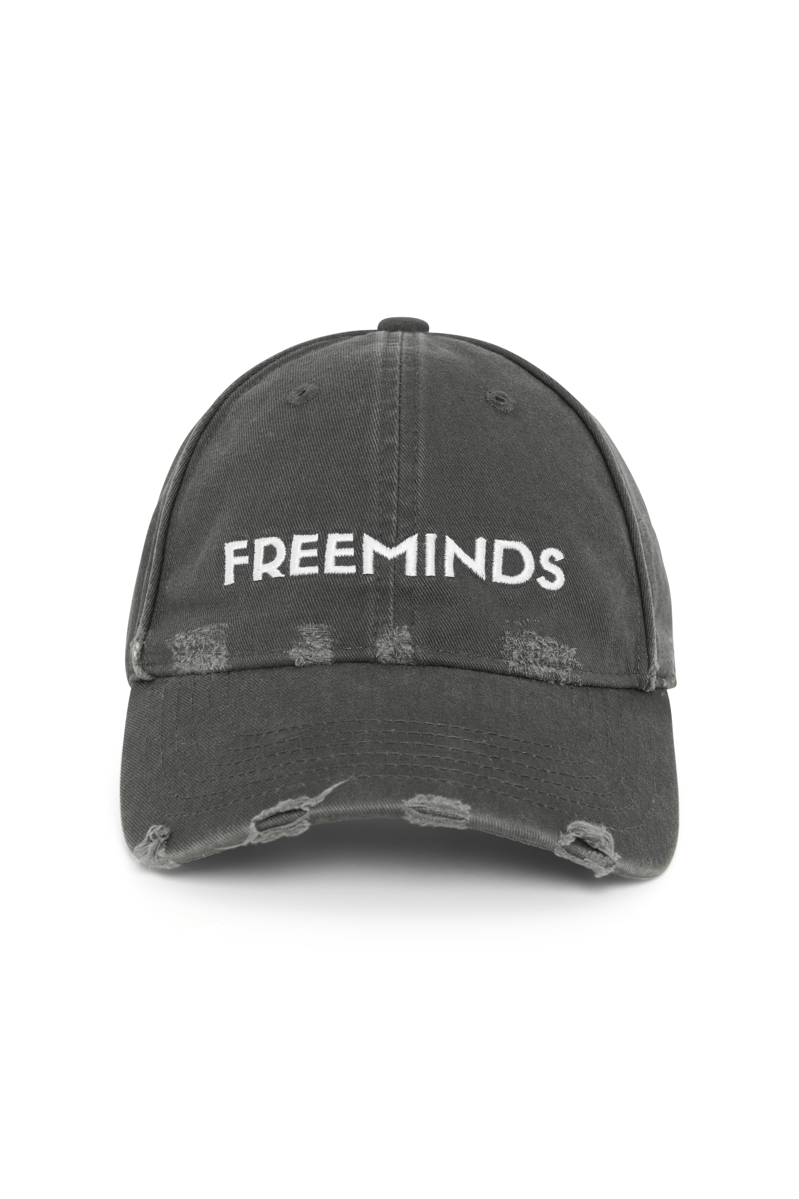 FREEMINDS WASHED GRAY LOGO CAP