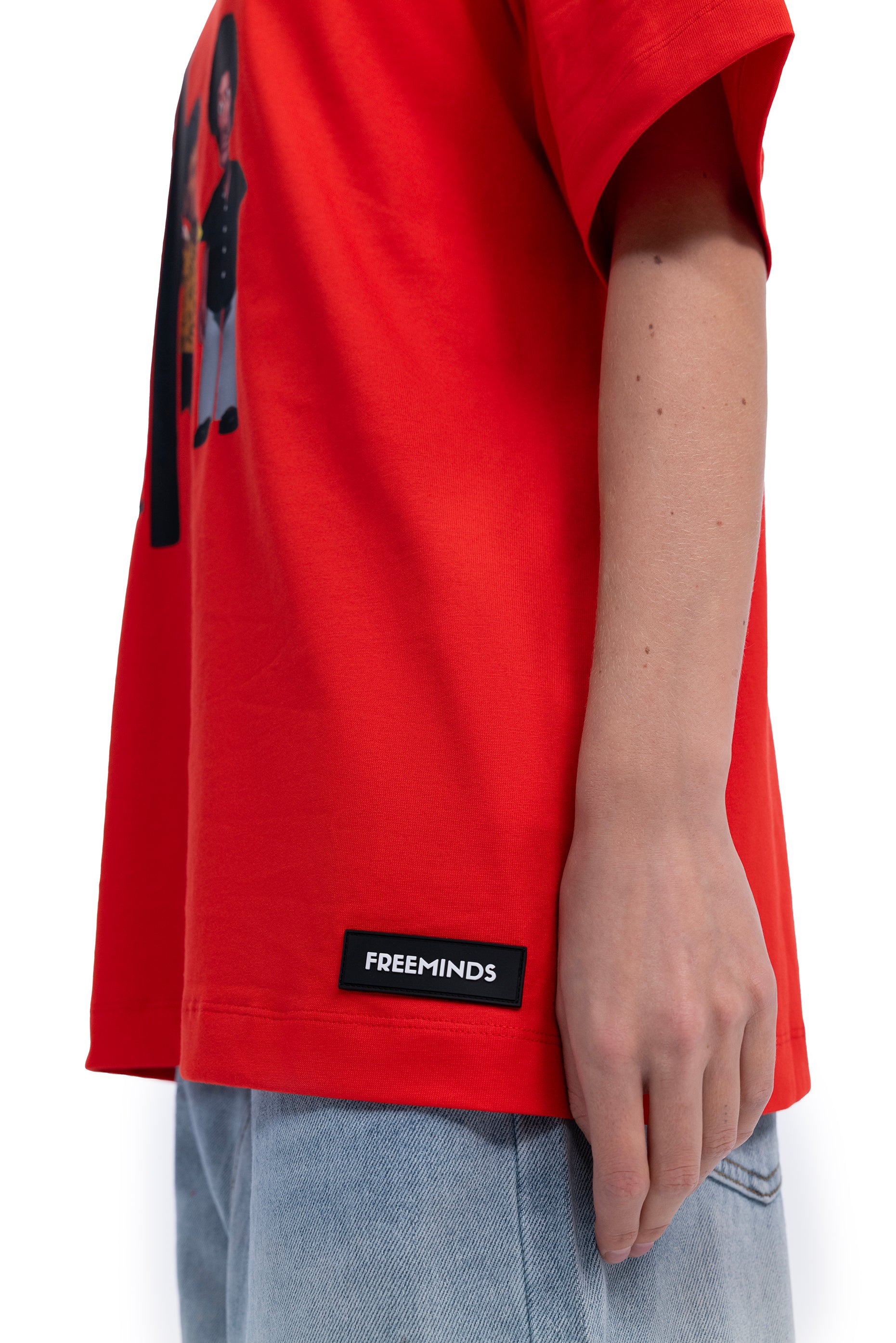RADIANT RED NEVERMIND OVERSIZED T-SHIRT
