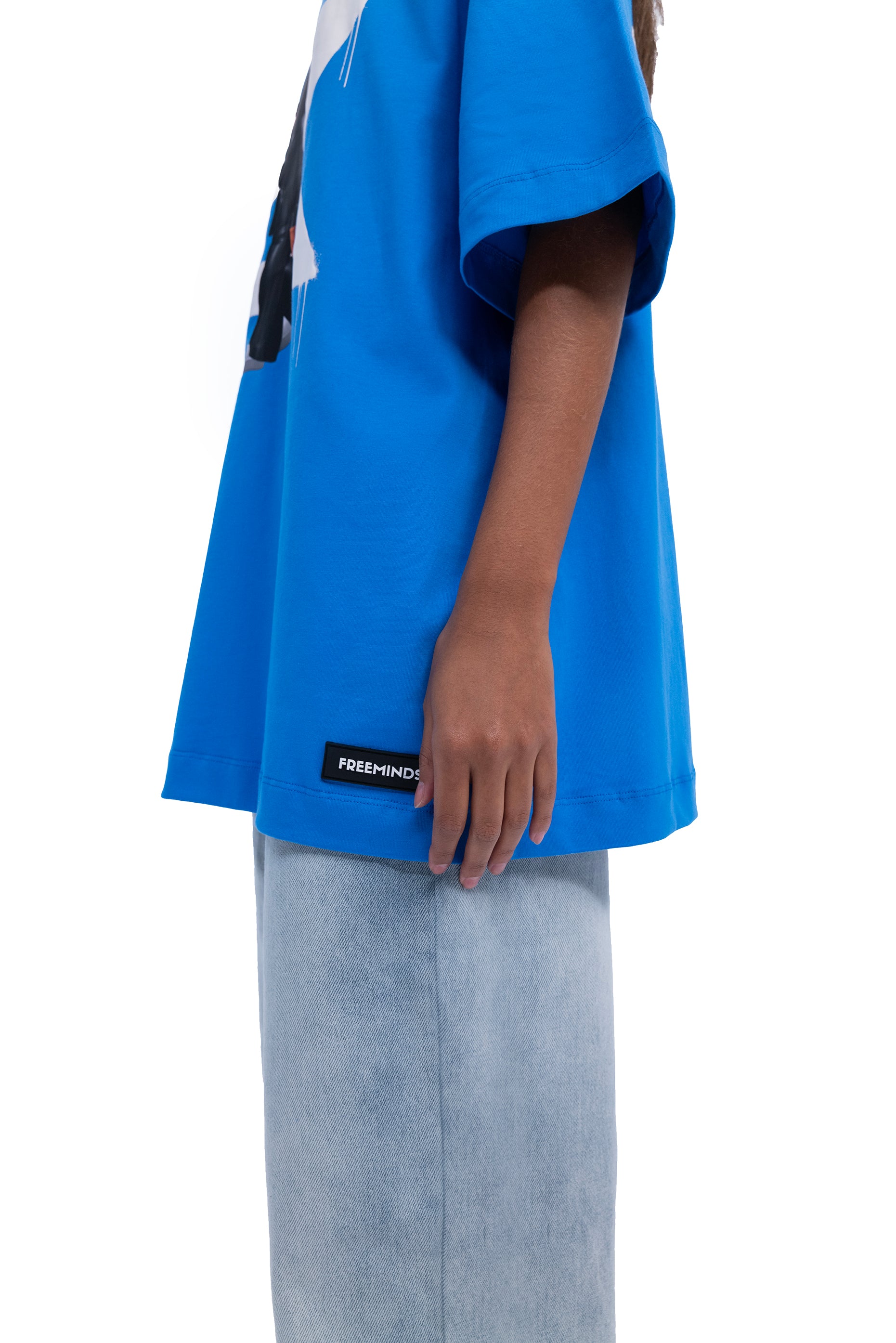 BLUE SELF CRITICAL OVERSIZED T-SHIRT