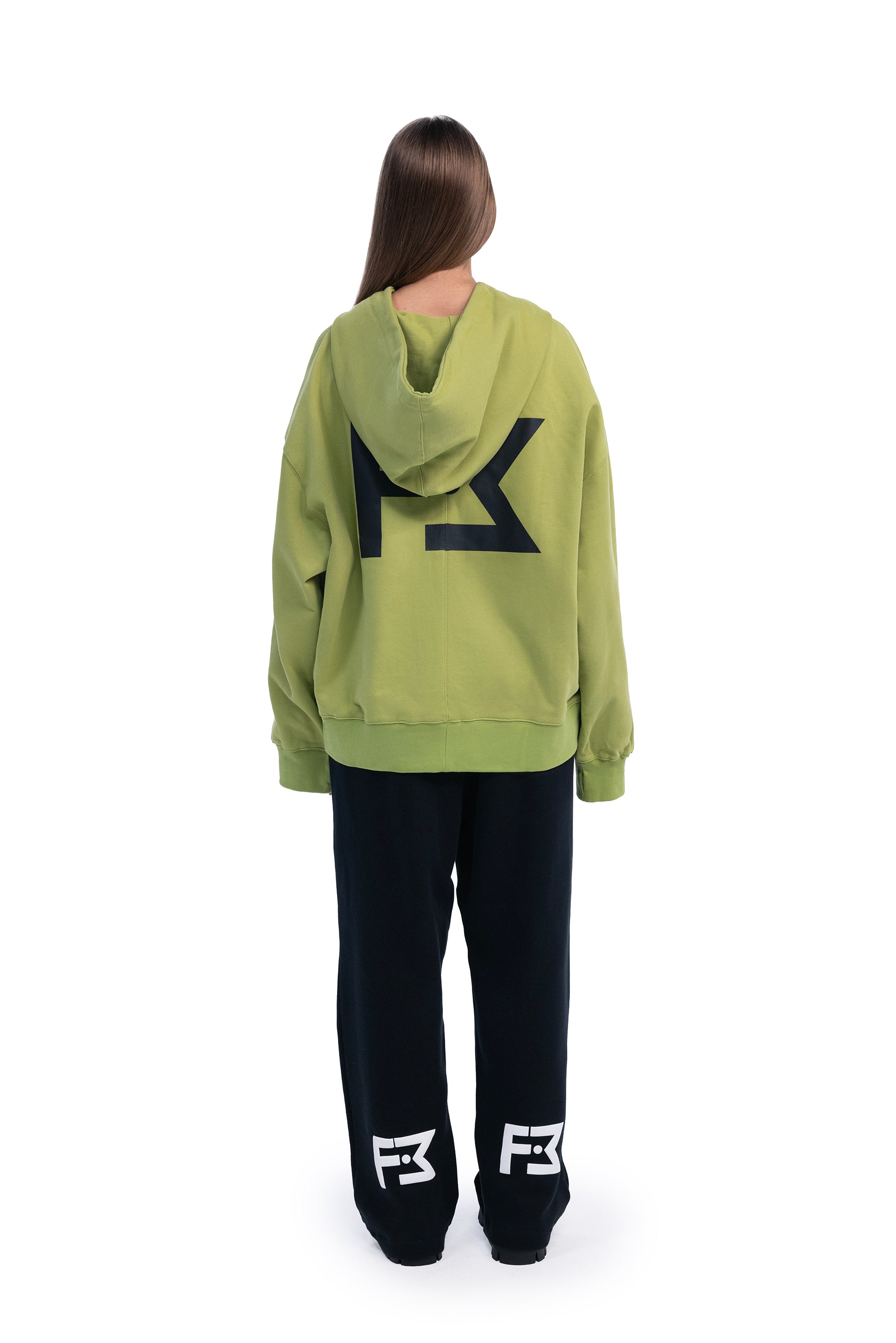 CYBER LIME FLEECE ZIP-UP HOODIE