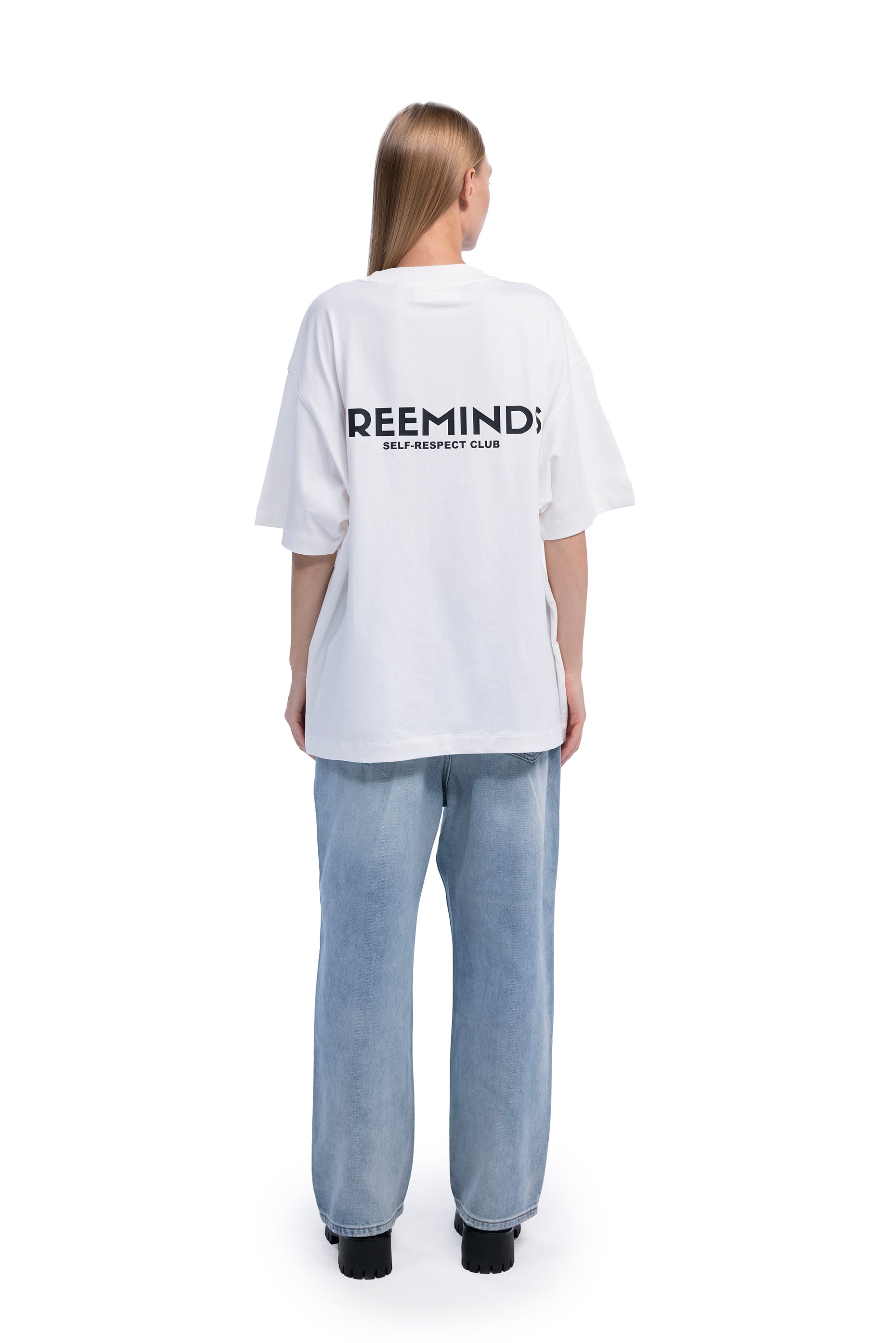 OFF WHITE SELF-RESPECT CLUB OVERSIZED T-SHIRT
