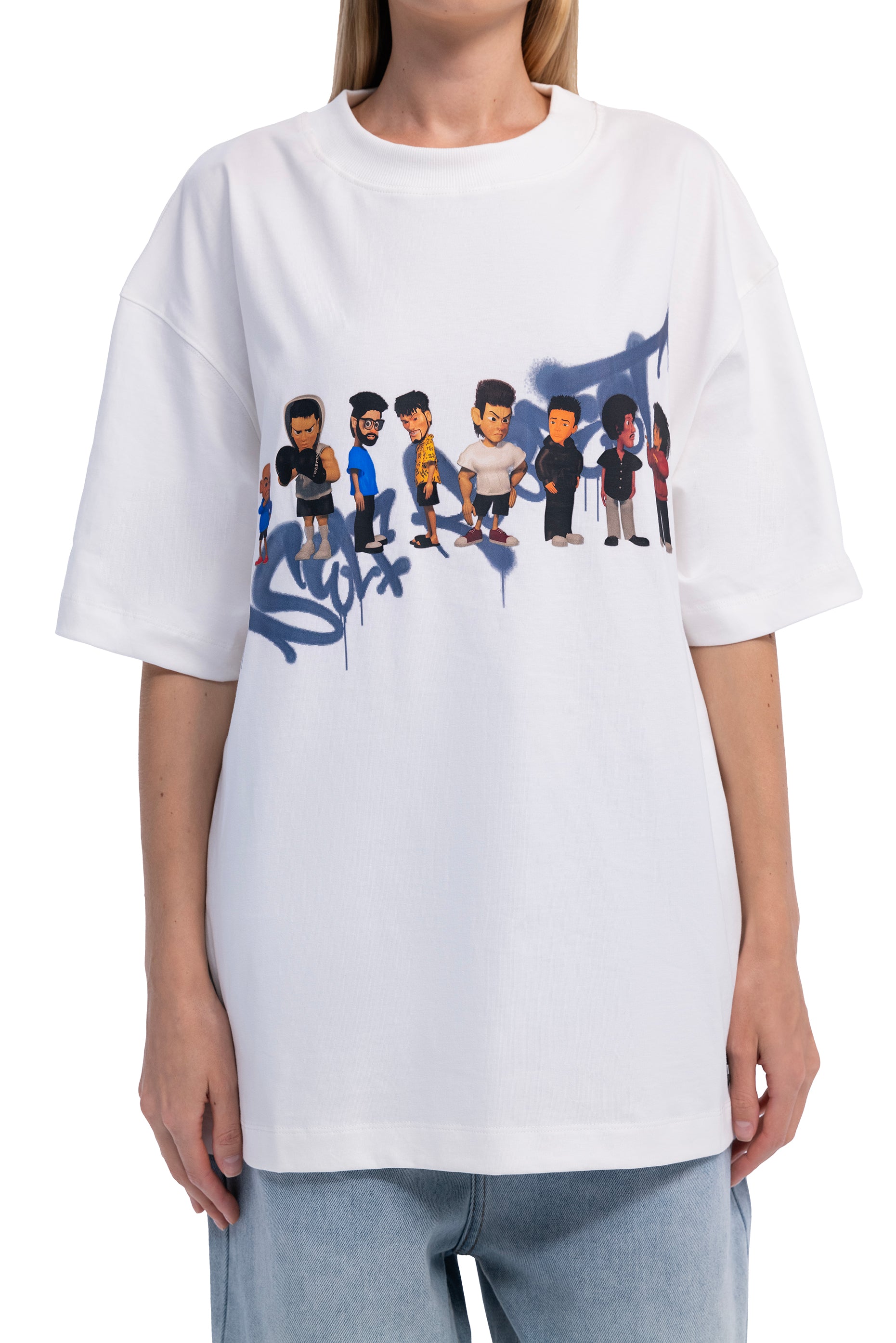 OFF WHITE SELF-RESPECT CLUB OVERSIZED T-SHIRT