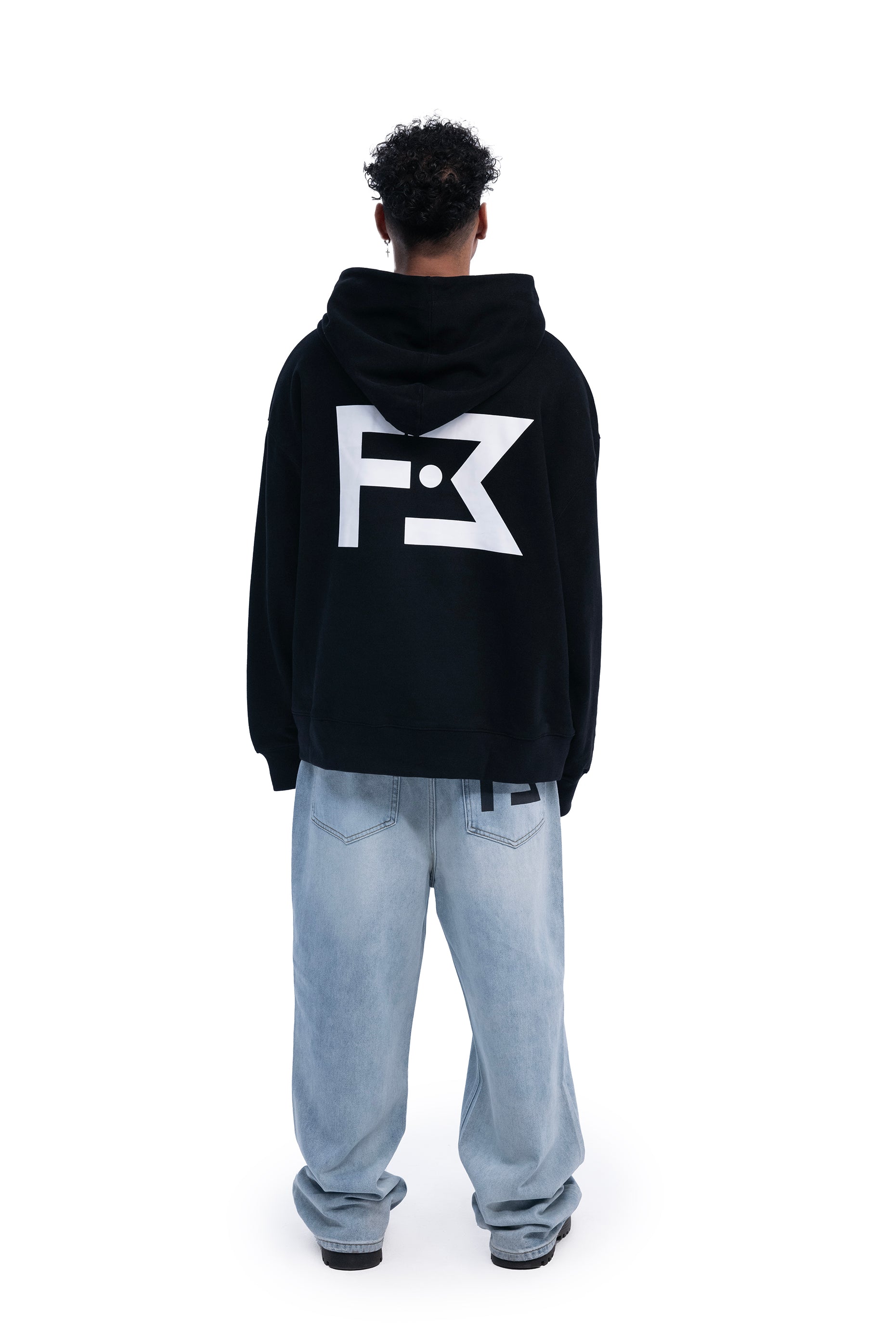 BLACK BOUNDARIES OVERSIZED HOODIE
