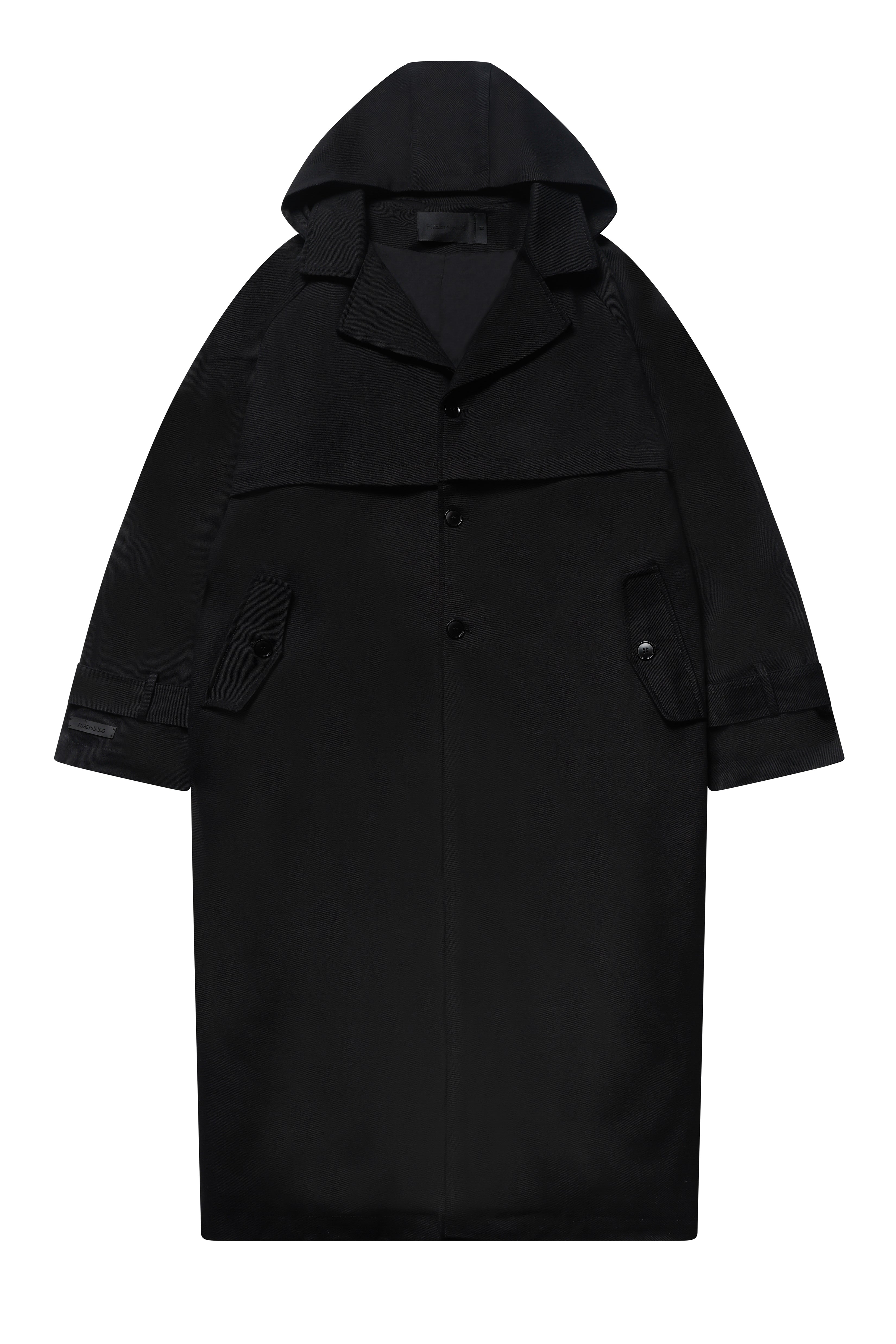 فري مايندز ترنش كوت باللون الأسود