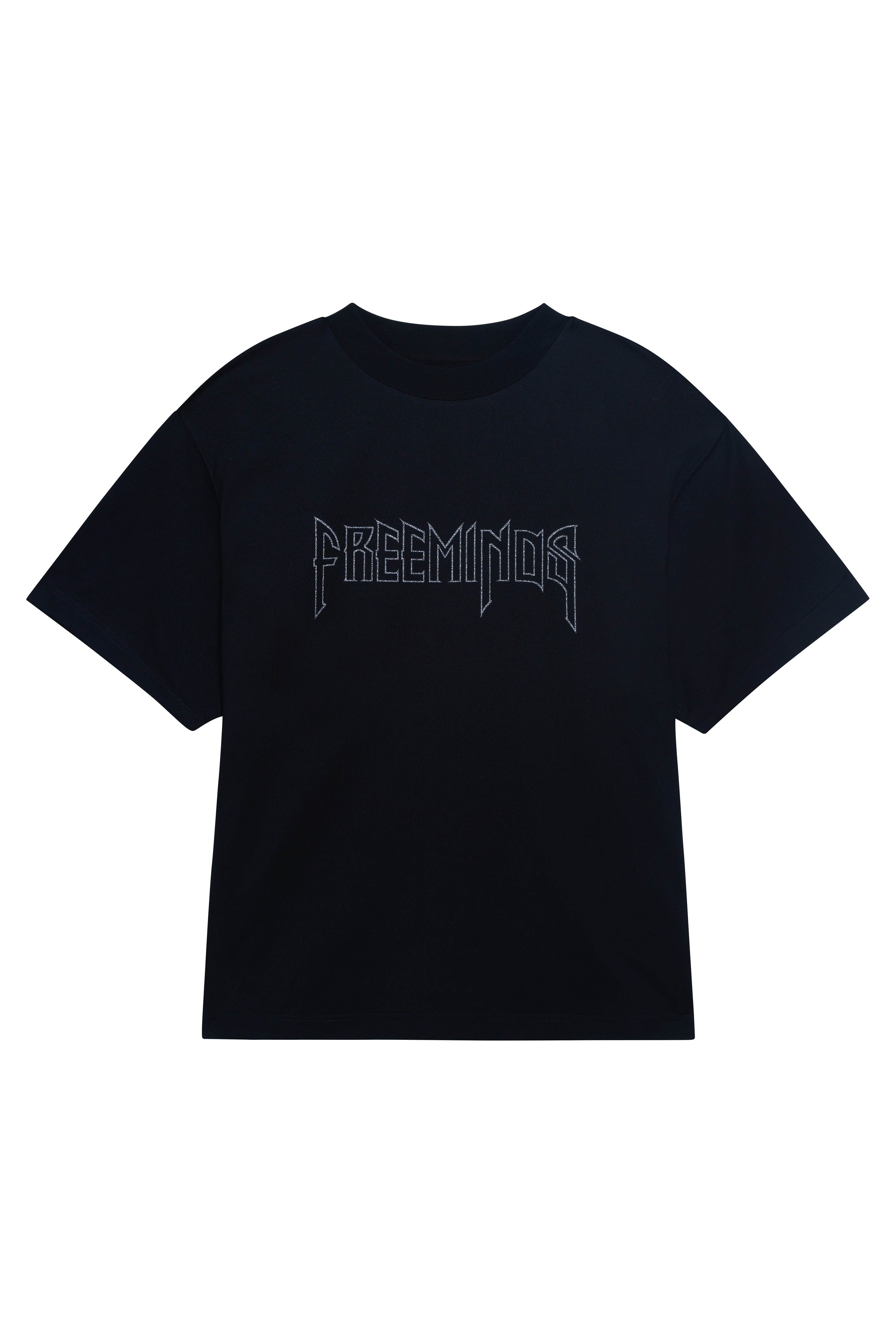  فري مايندز Bluured Logo تيشيرت باللون الأسود