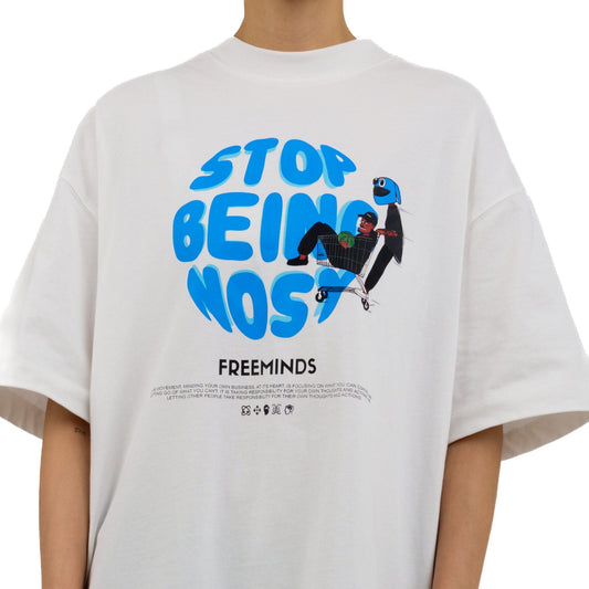 OVERSIZED T-SHIRT Stop Being nosy - Freeminds