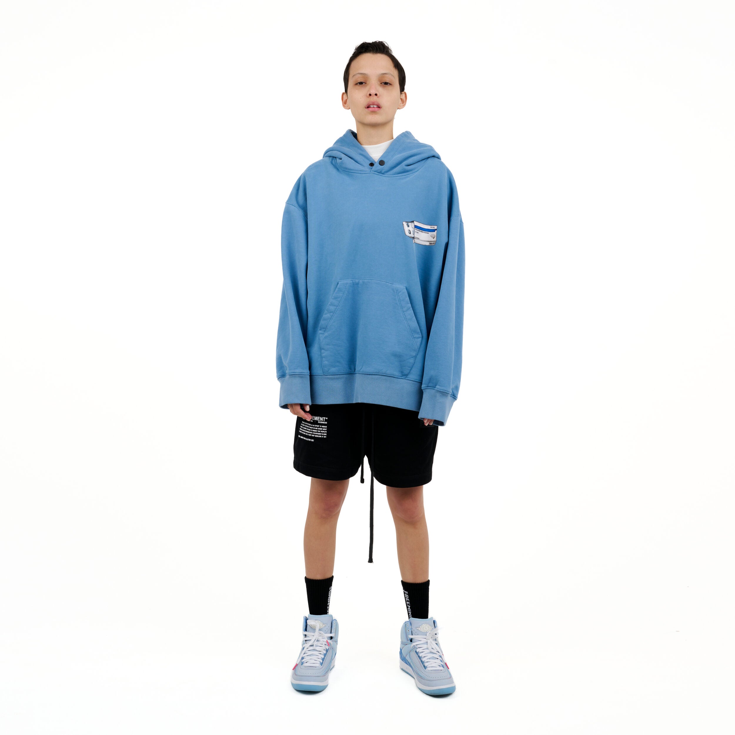 OVERSIZED  BLUE HOODIE - Saudi Brand Freeeminds