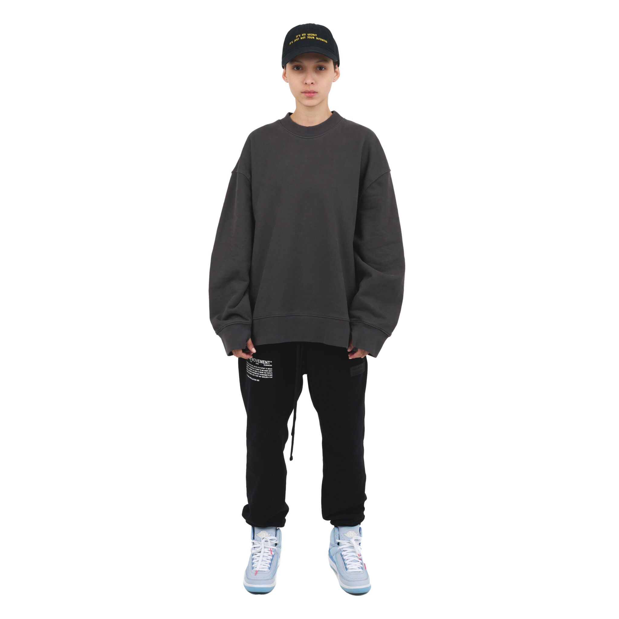 washed gray sweatshirt- Freeminds brands