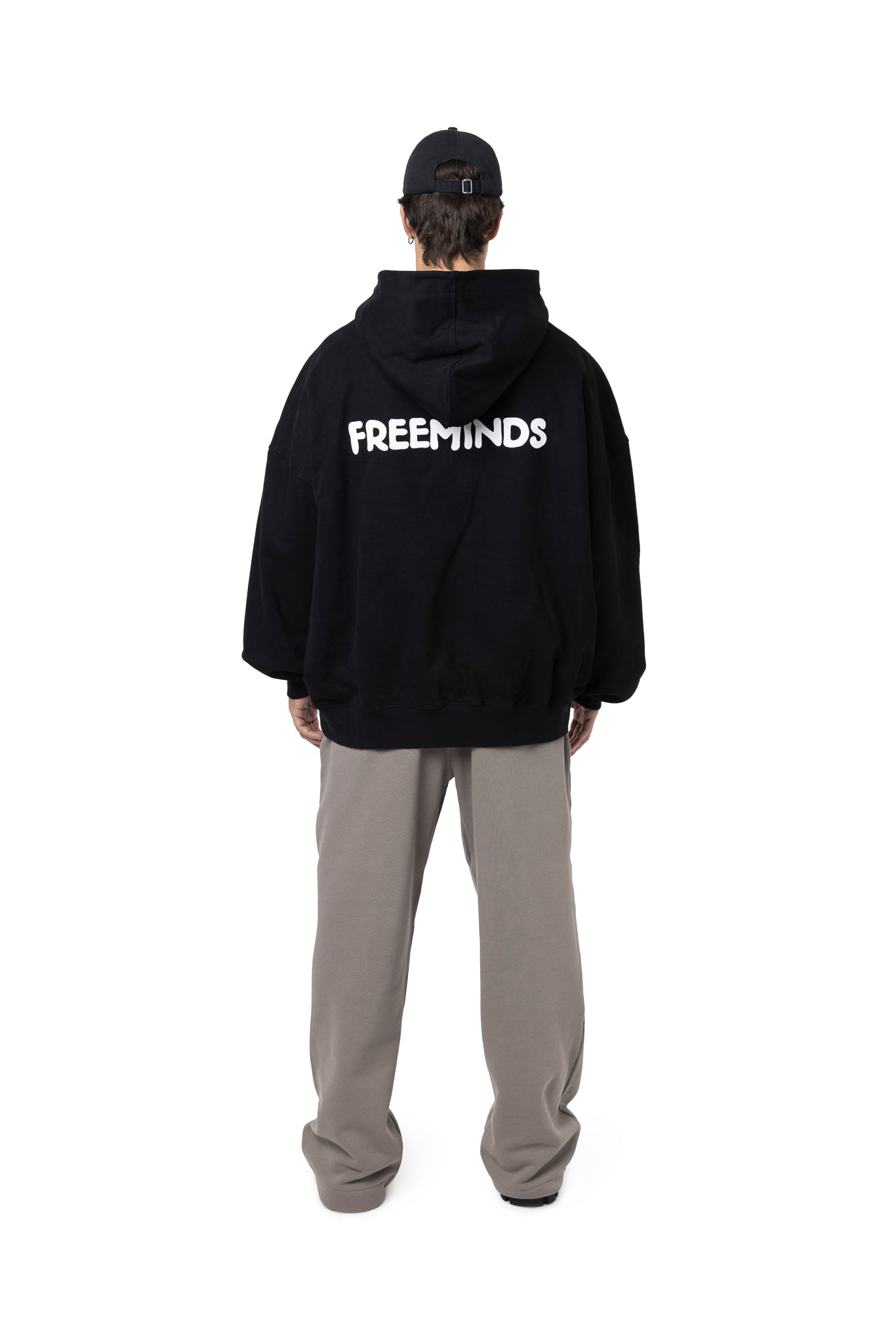 FREEMINDS CLAIM YOUR VIBE FLEECE BLACK HOODIE