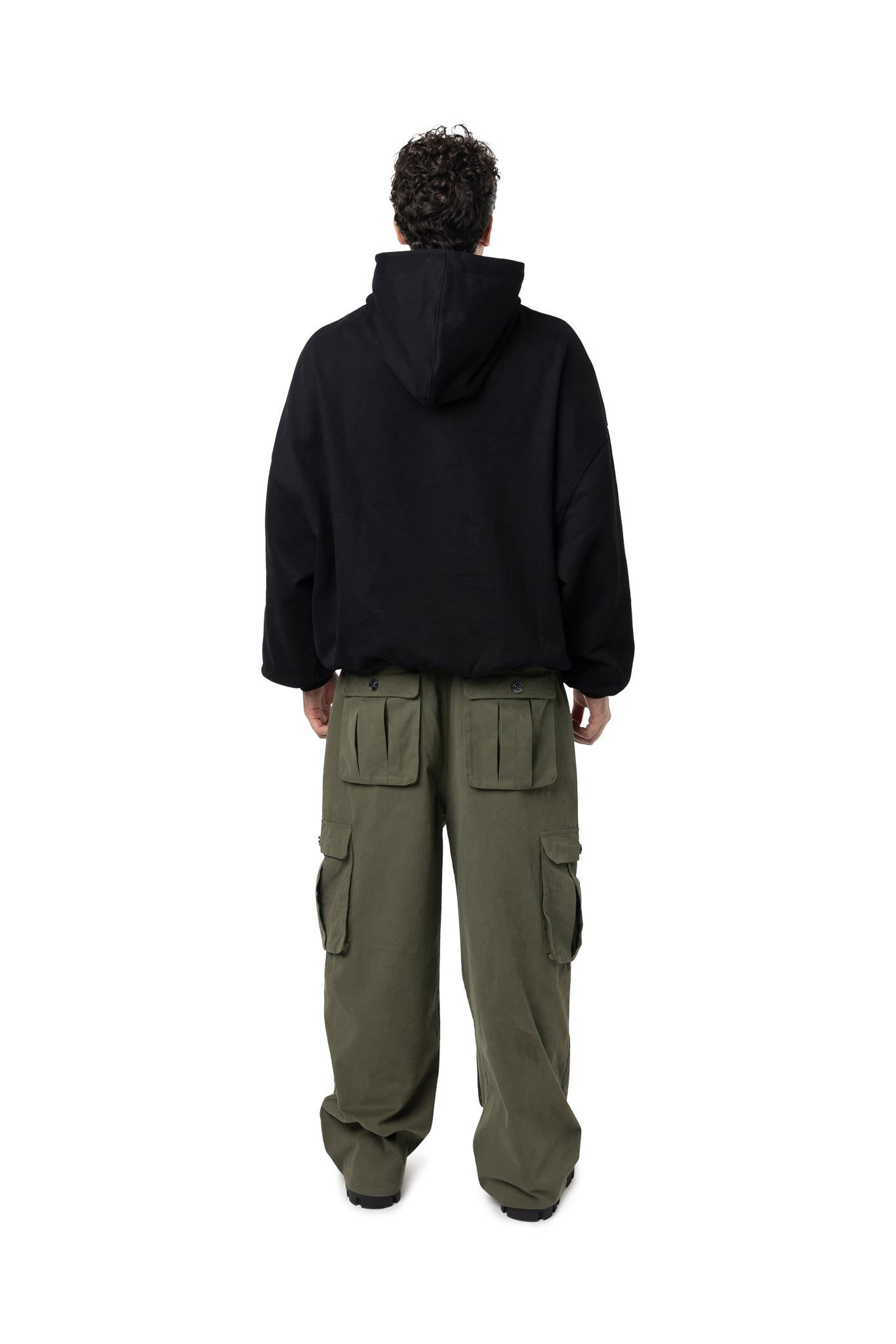 FREEMINDS CARGO GREEN NAVY PANTS