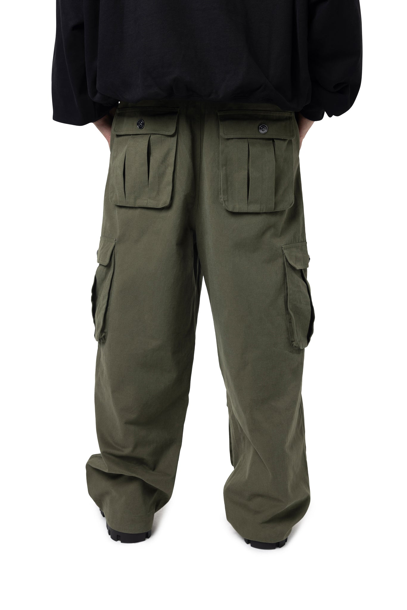 FREEMINDS CARGO GREEN NAVY PANTS