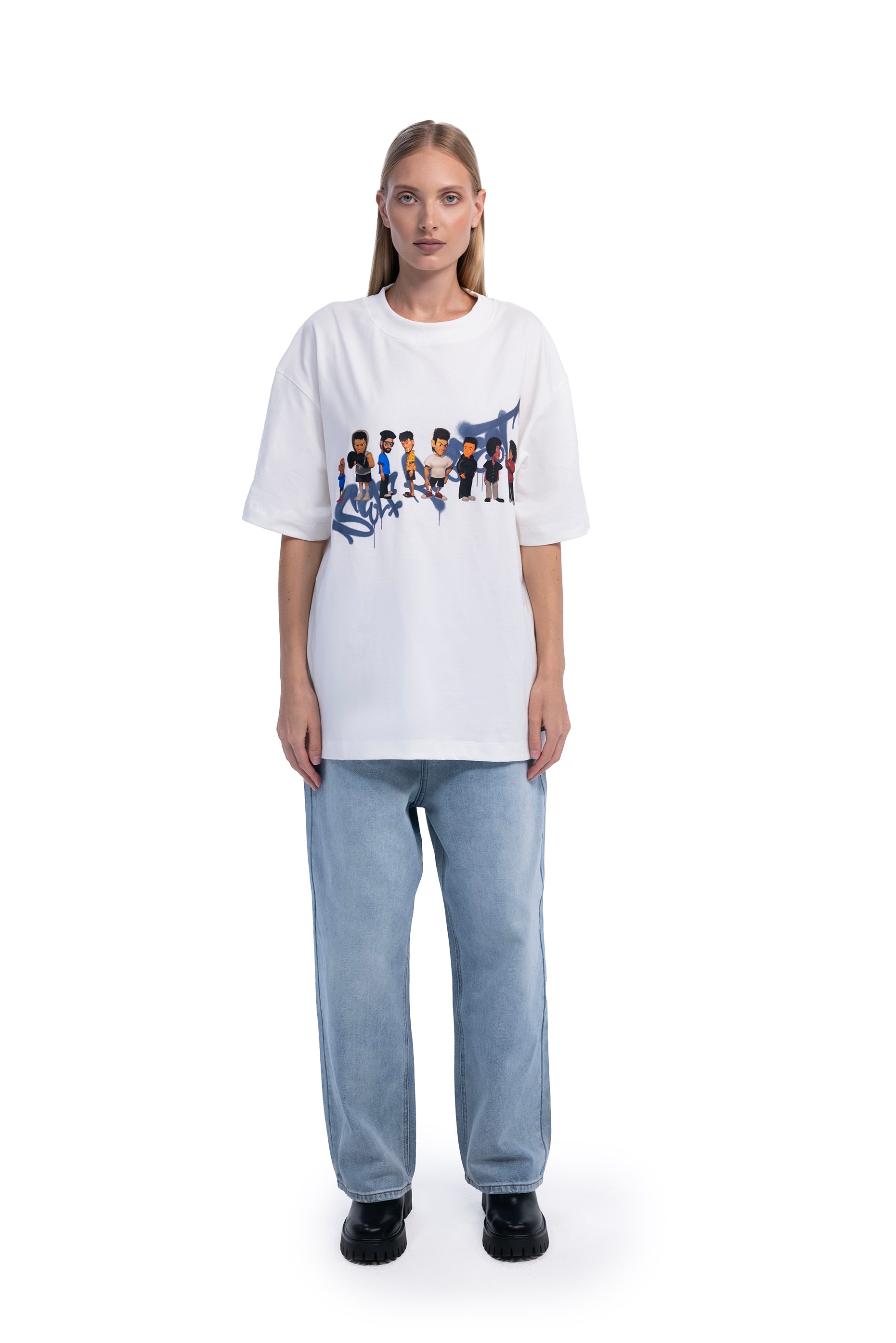 OFF WHITE SELF-RESPECT CLUB OVERSIZED T-SHIRT