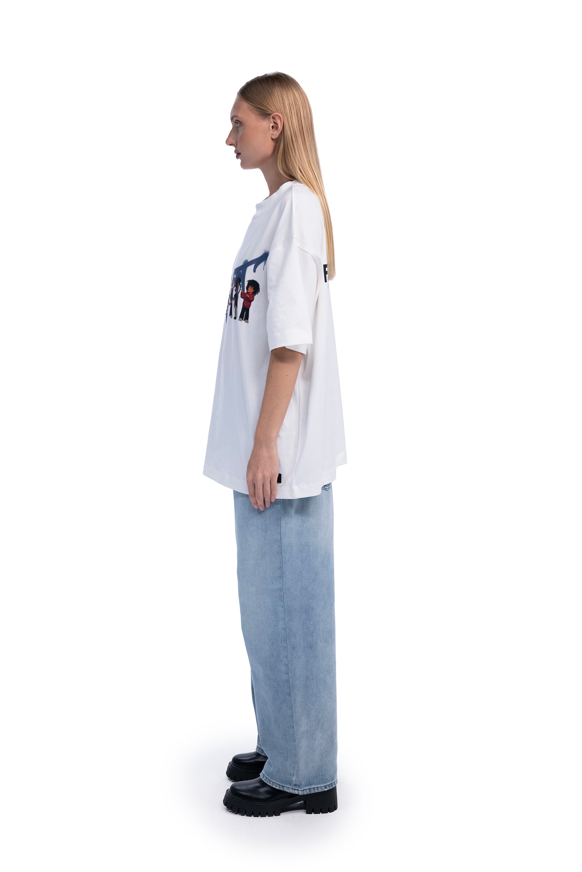 OFF WHITE SELF-RESPECT CLUB OVERSIZED T-SHIRT