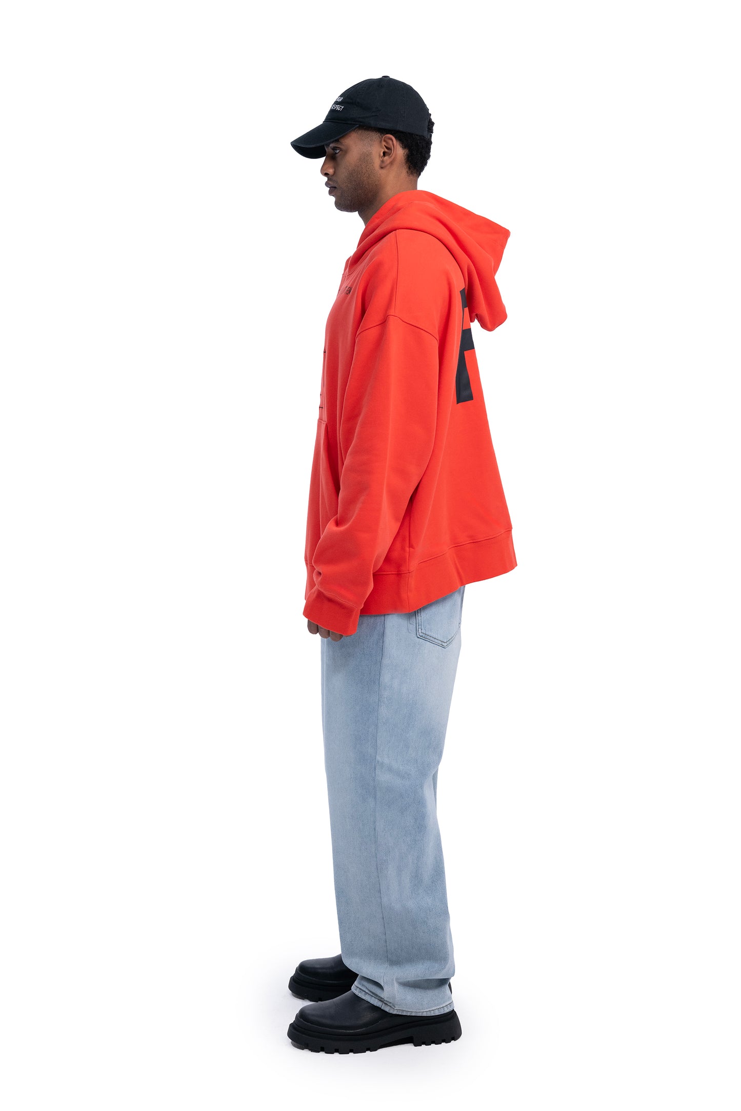 RADIANT RED BOUNDARIES OVERSIZED HOODIE