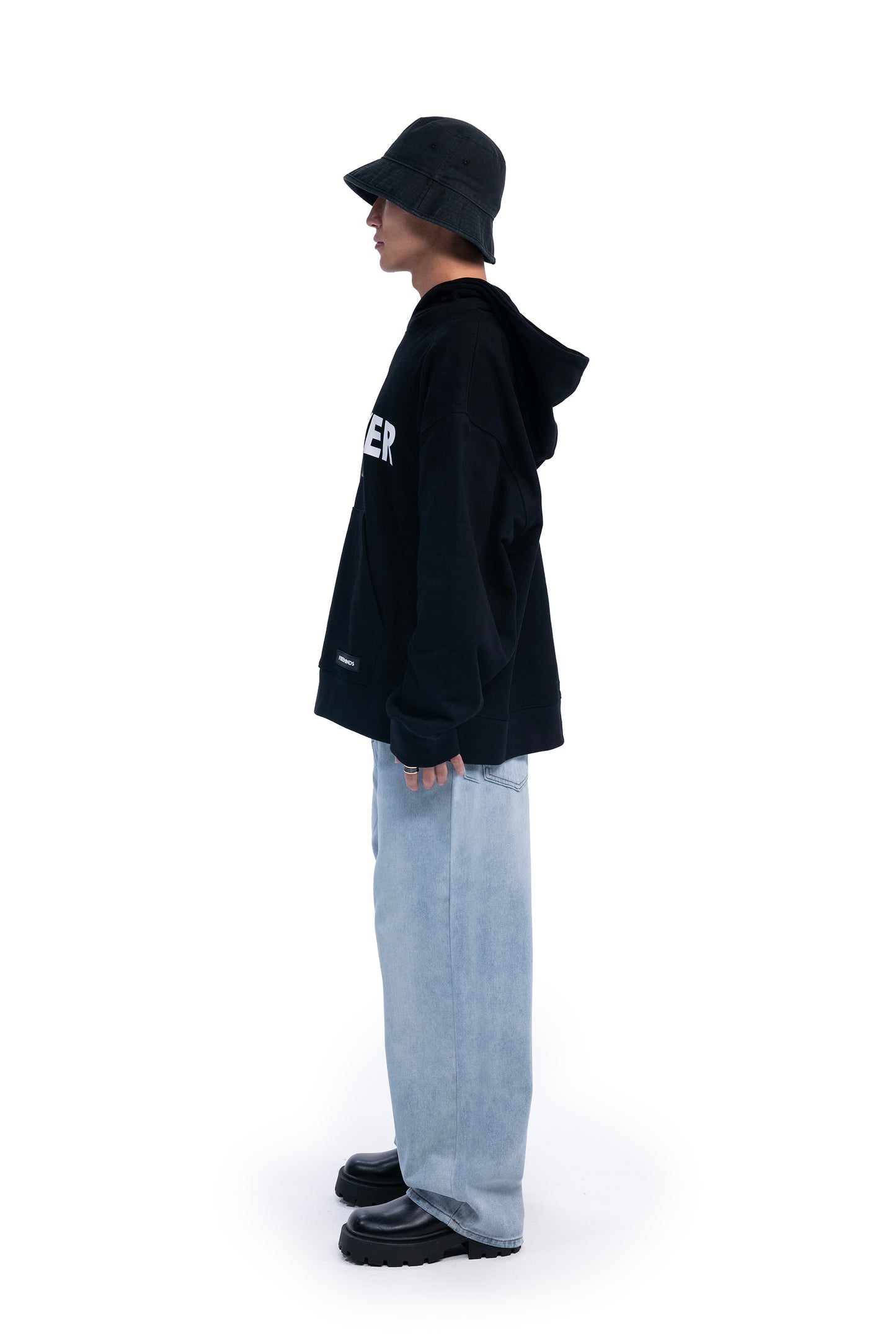 BLACK CONFIDENCE OVERSIZED HOODIE